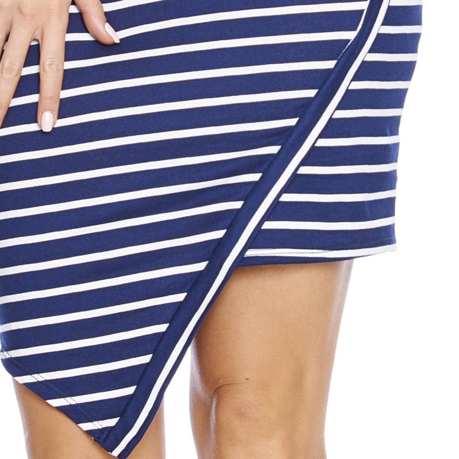 Vestido Mujer manga corta corte asimétrico Ajustado 