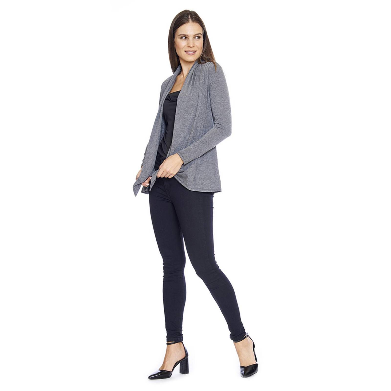 Ensamble Para Mujer Suéter Ligero Gris Casual Formal