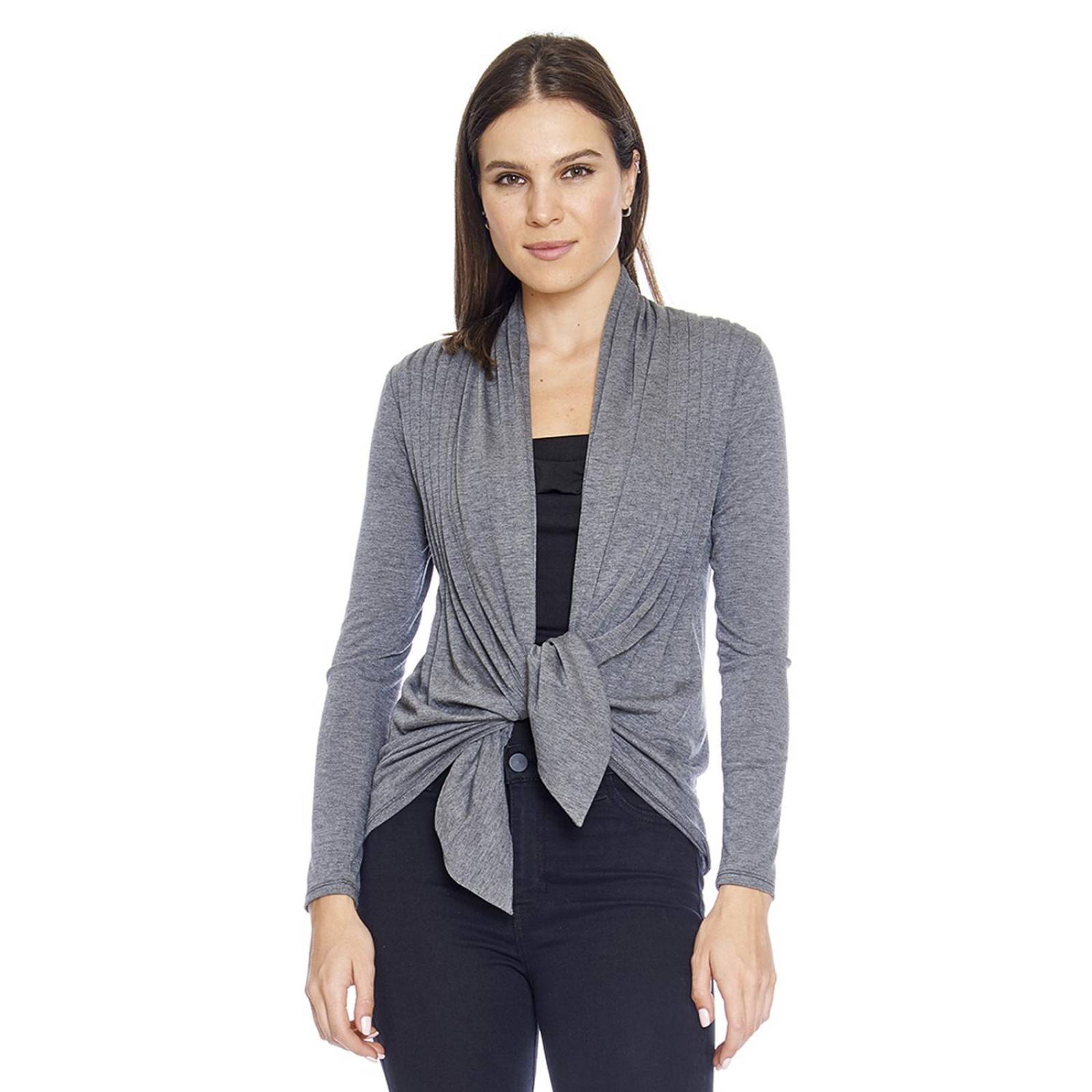Ensamble Para Mujer Suéter Ligero Gris Casual Formal