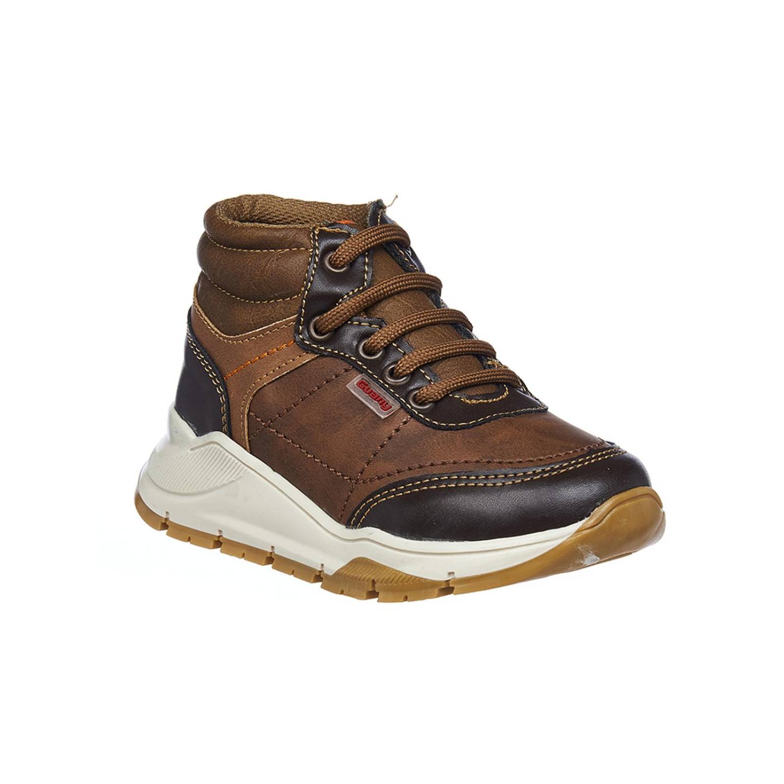 Botines Para Niños Tipo Piel Café Casuales Moda Infantil 