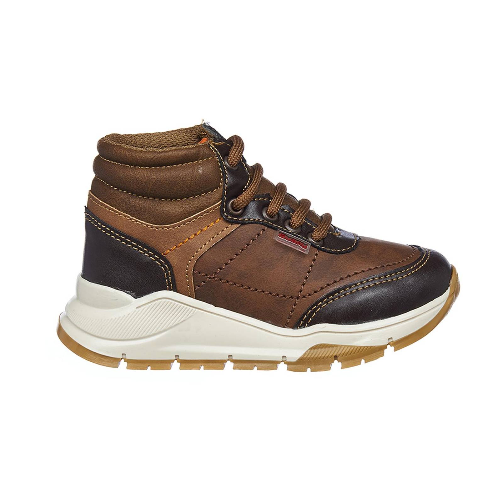 Botines Para Niños Tipo Piel Café Casuales Moda Infantil 