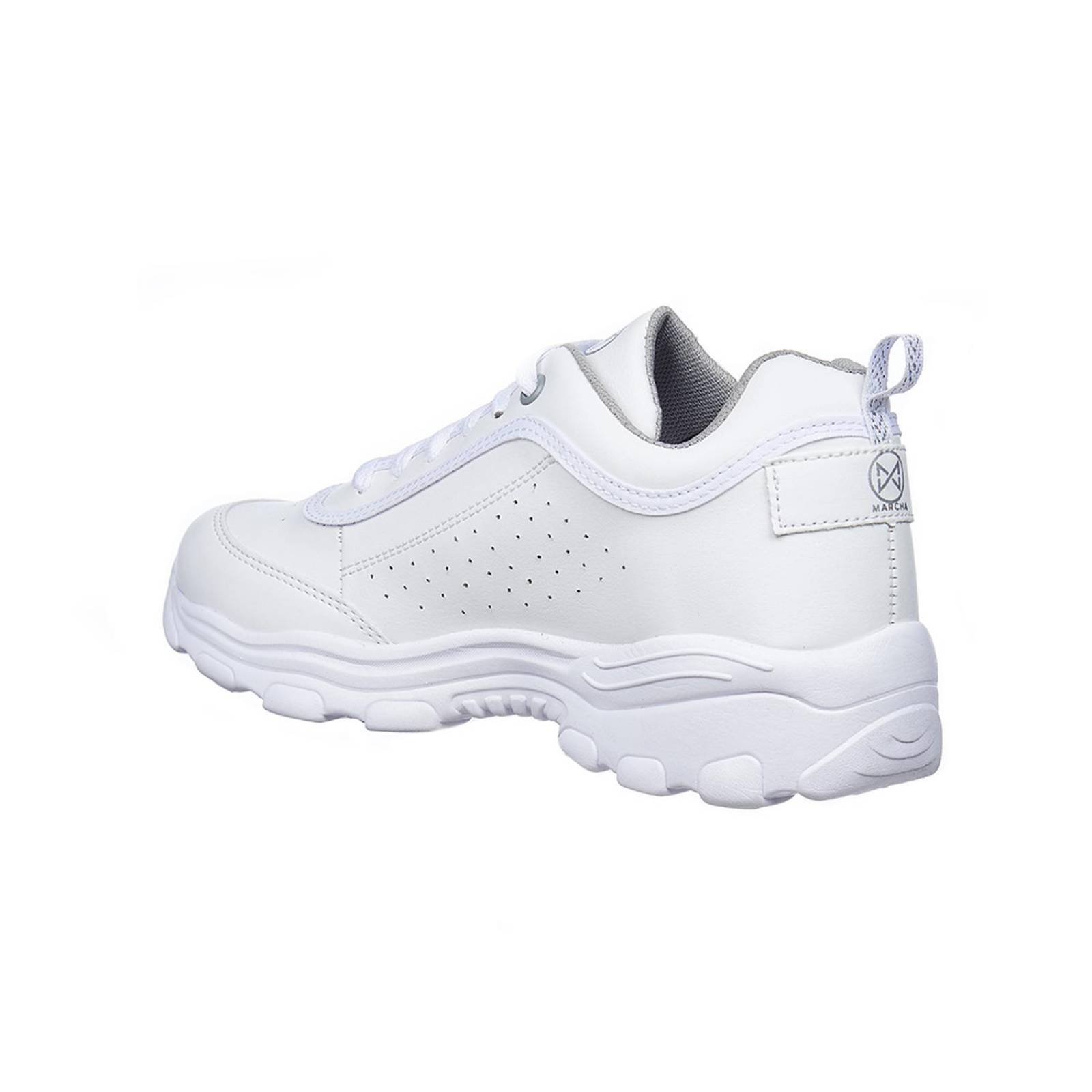 Tenis Para Mujer Casuales Sport Tipo Piel Blanco Urbanos 
