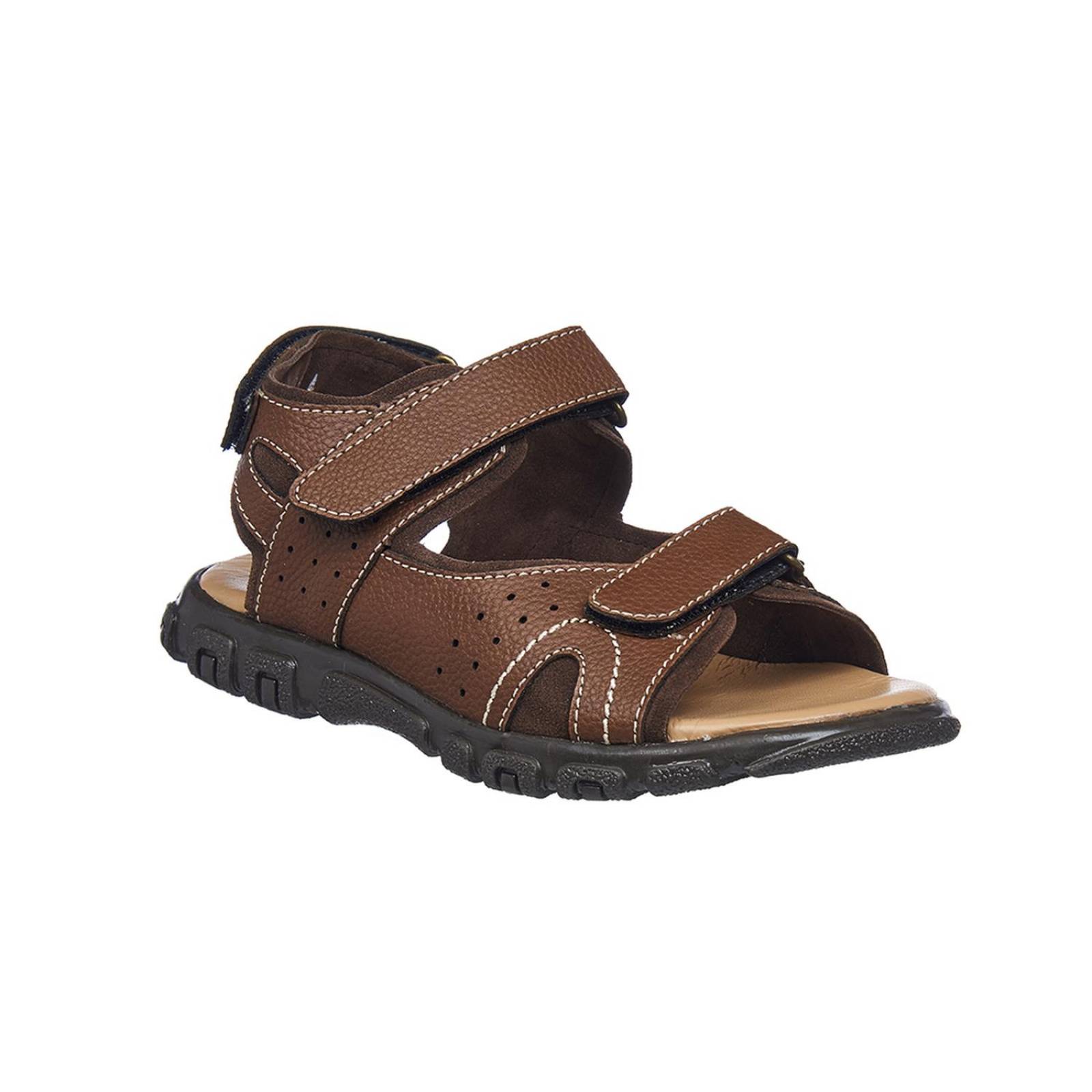 Sandalias Para Niños Ajustables Con Velcro Café Cómodas 
