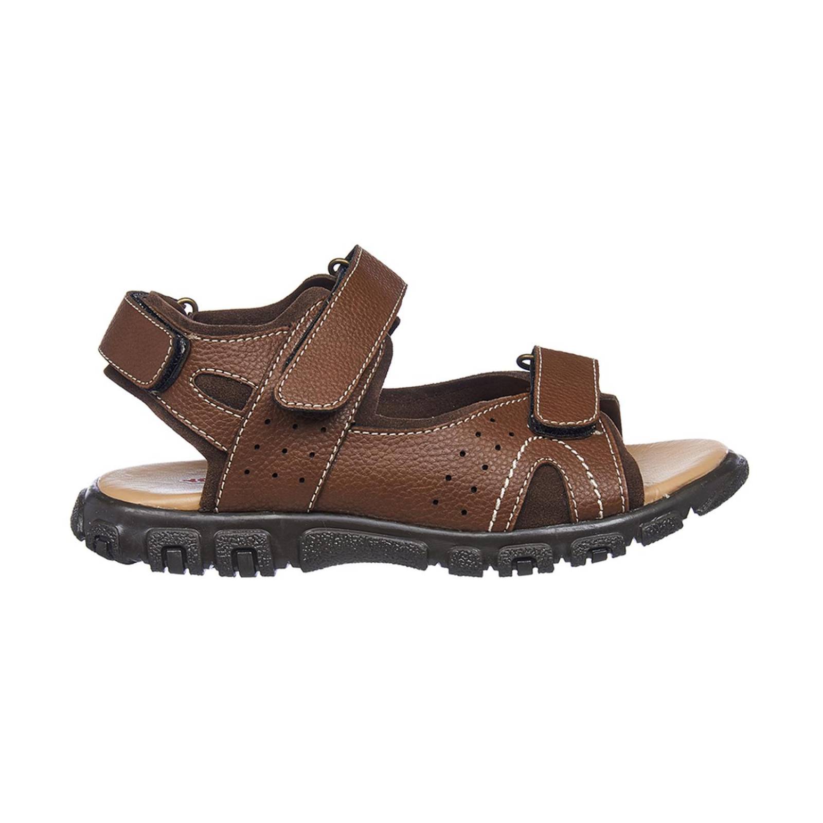 Sandalias Para Niños Ajustables Con Velcro Café Cómodas 