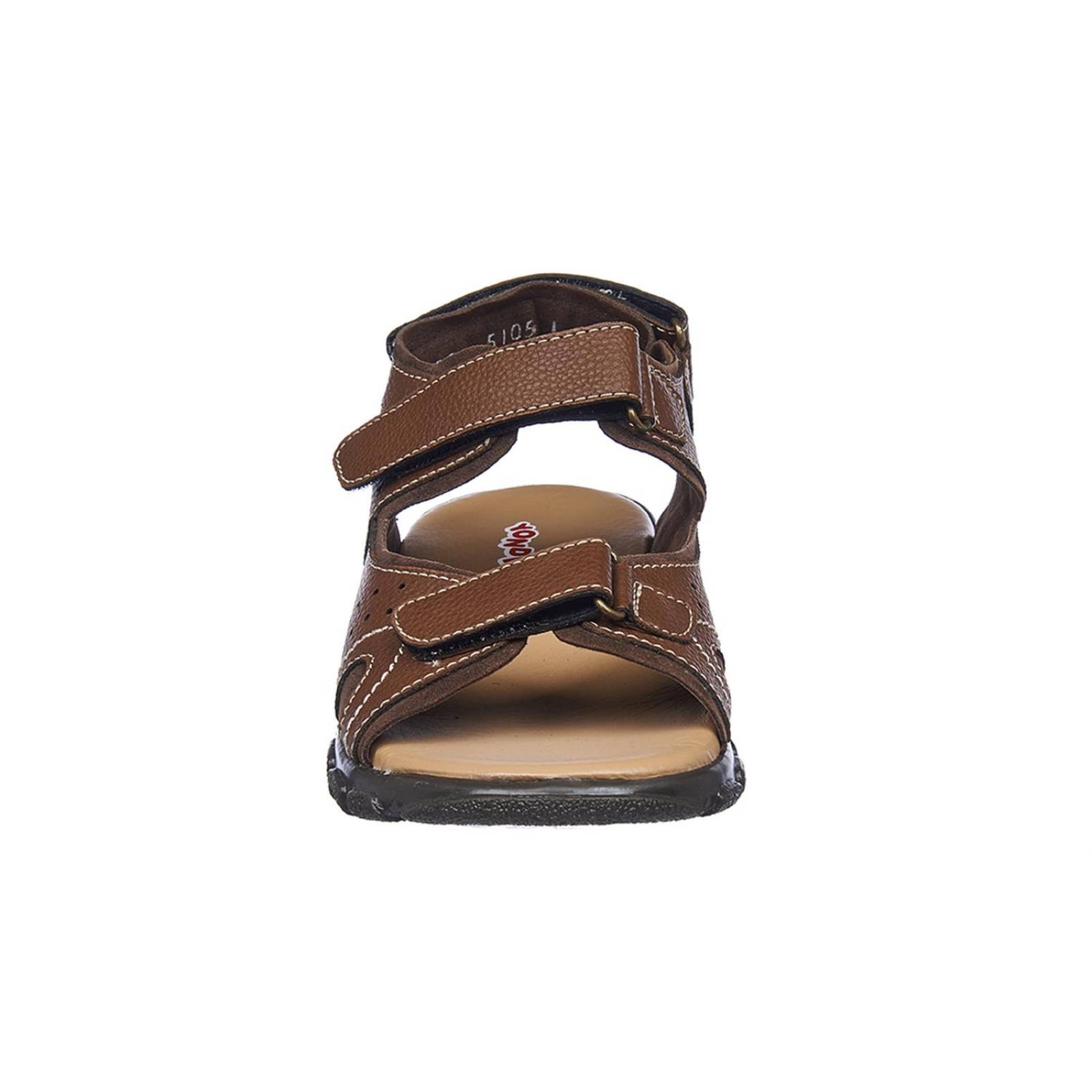 Sandalias Para Niños Ajustables Con Velcro Café Cómodas 