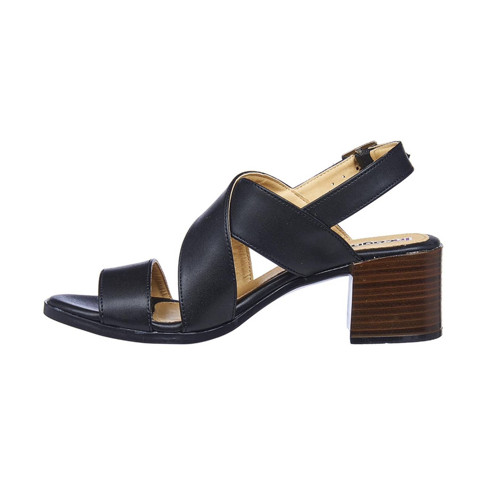 Sandalias Para Mujer Con Tacón Formales Casuales Negro 