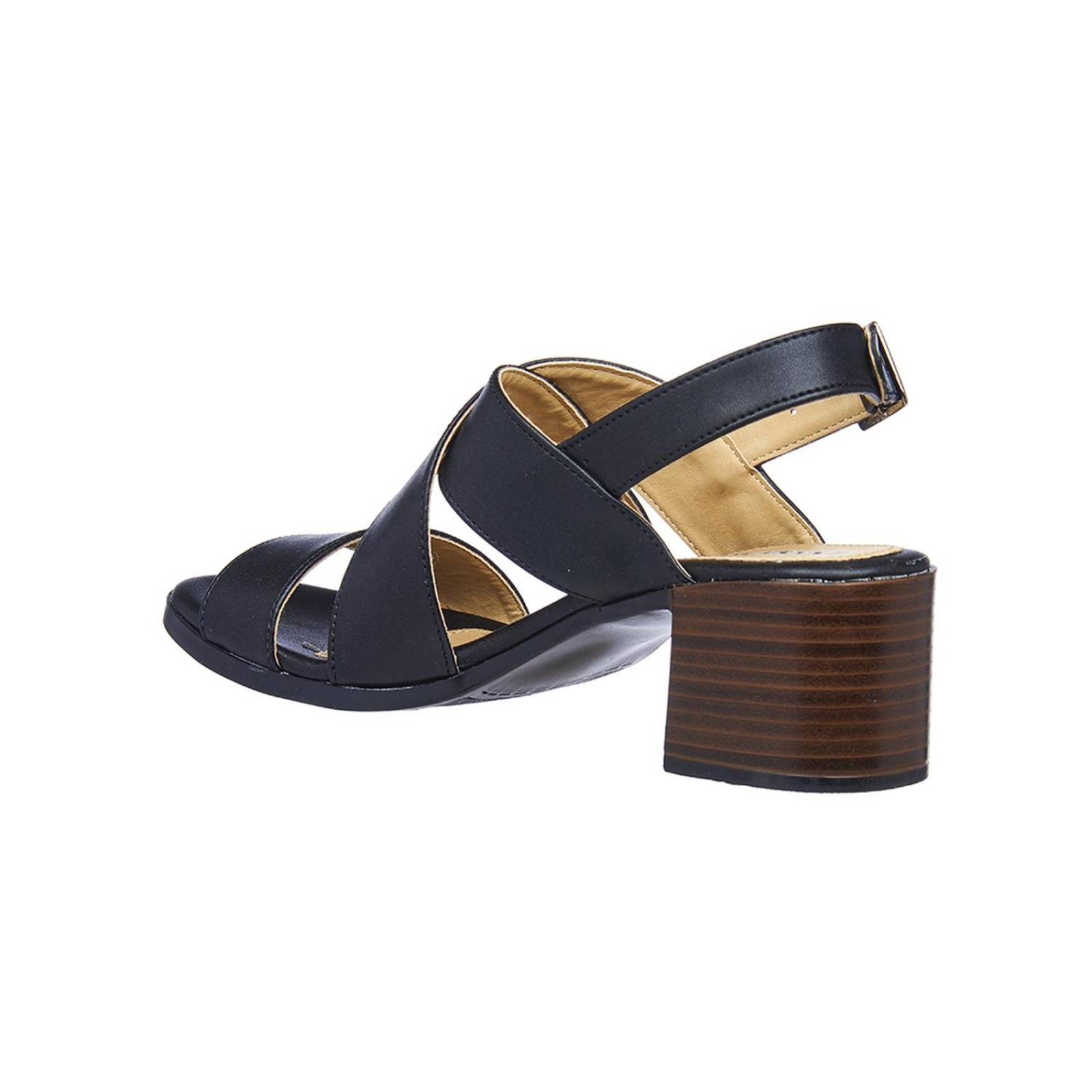Sandalias Para Mujer Con Tacón Formales Casuales Negro 