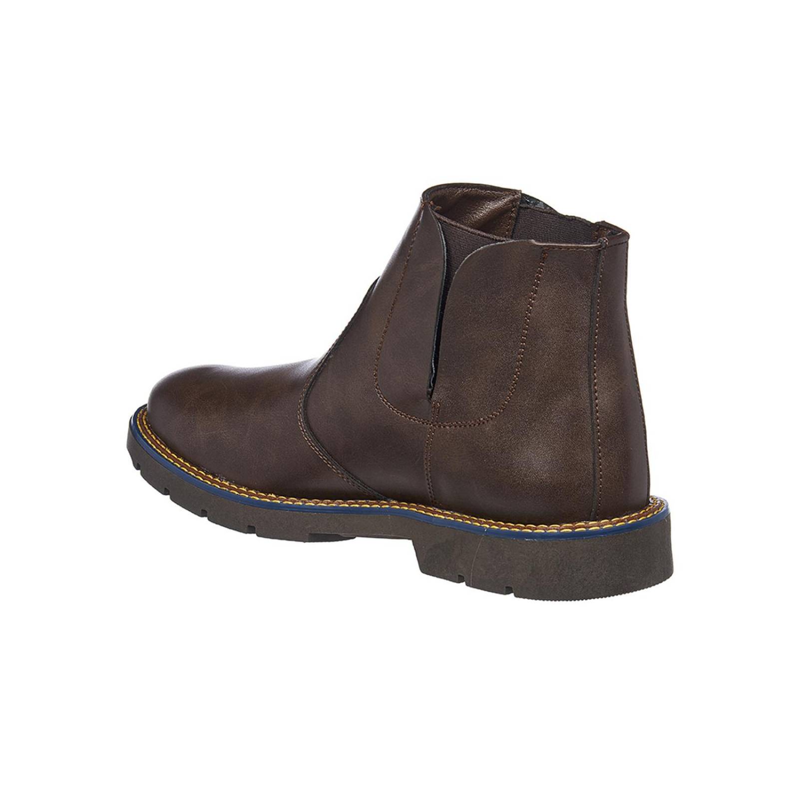 Botines Para Hombre Tipo Piel Casual Café Clásicos Cómodos