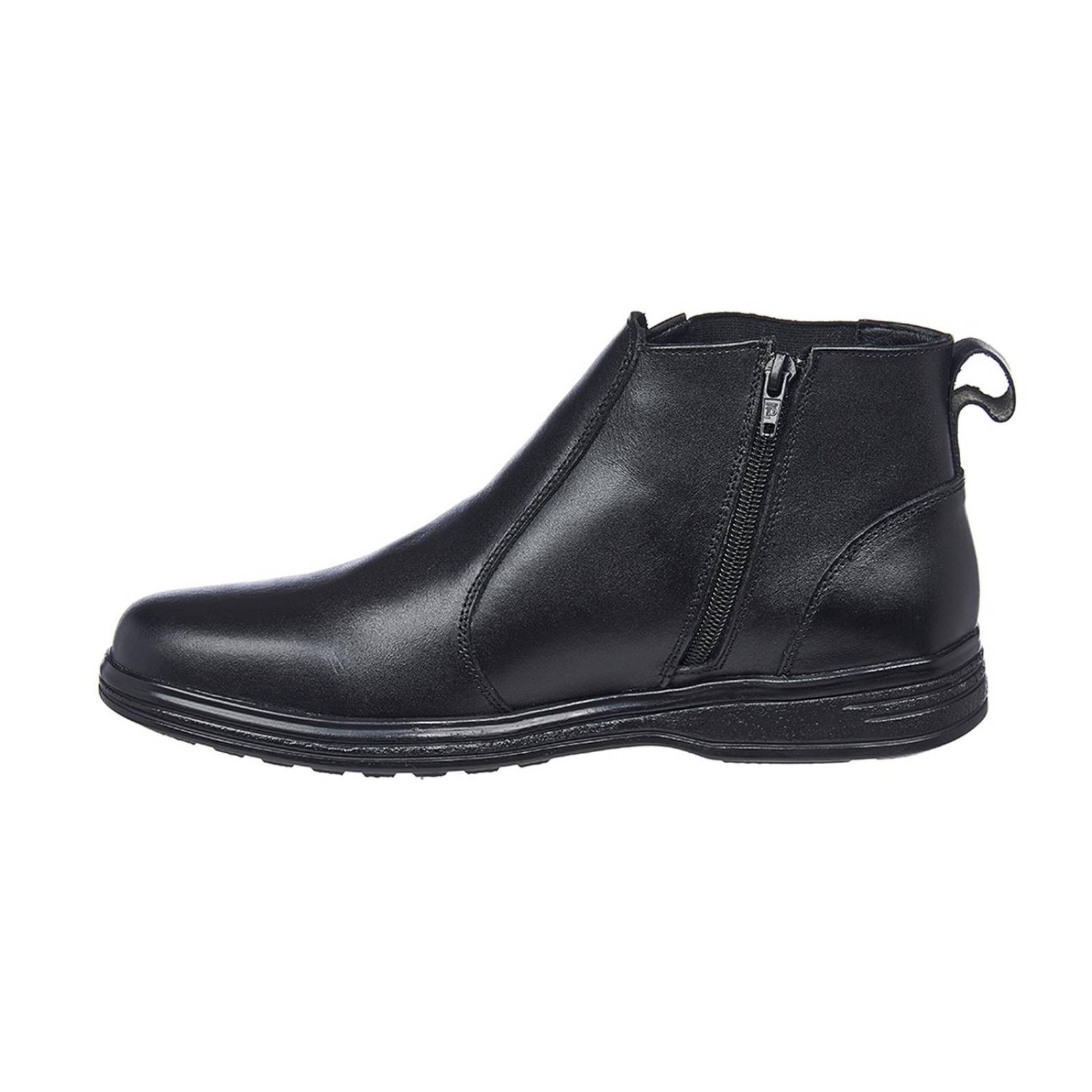 Botines Para Hombre Casuales Chelsea Negro Con Elástico 