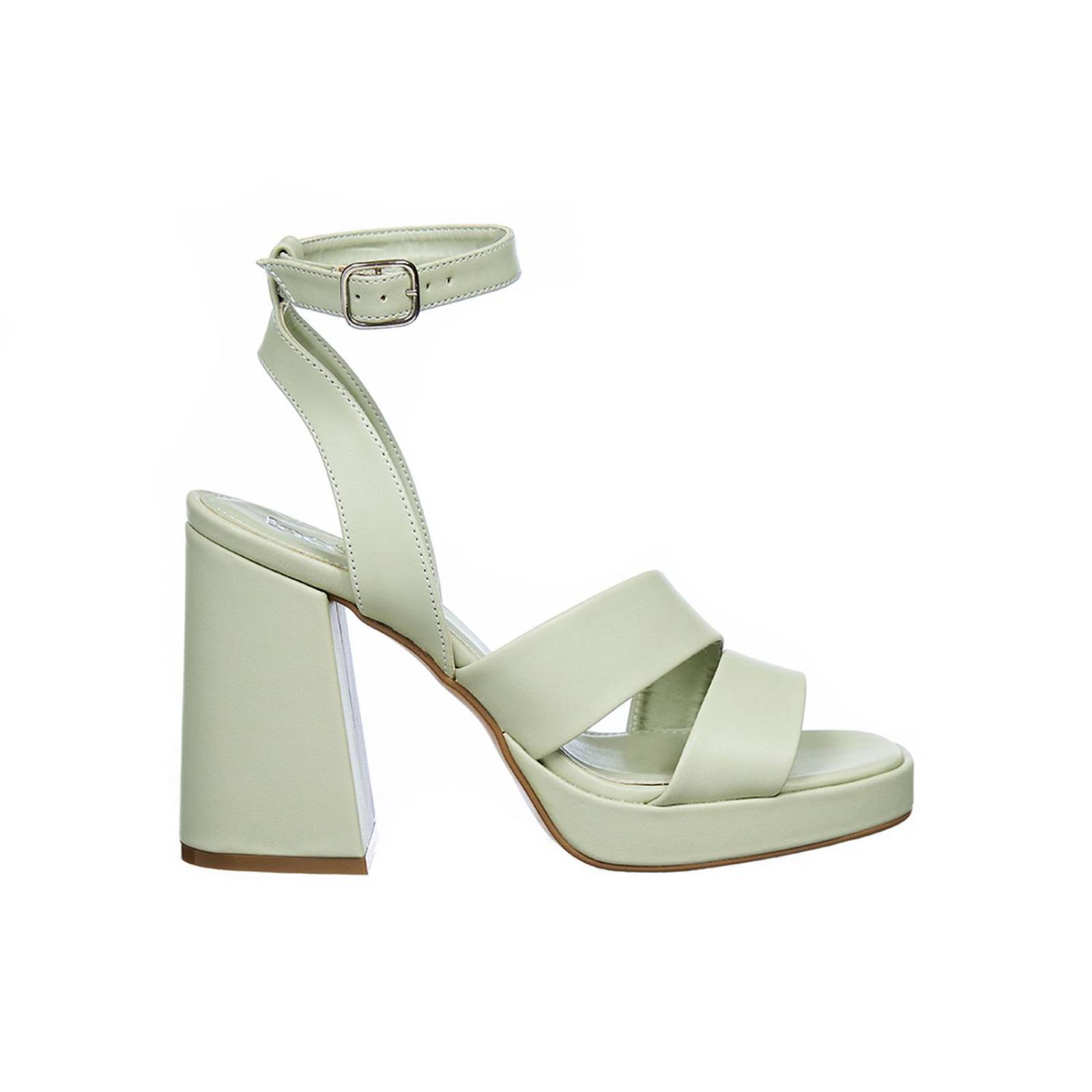 Sandalias Con Tacon Mujer Casuales Formales Pistache 