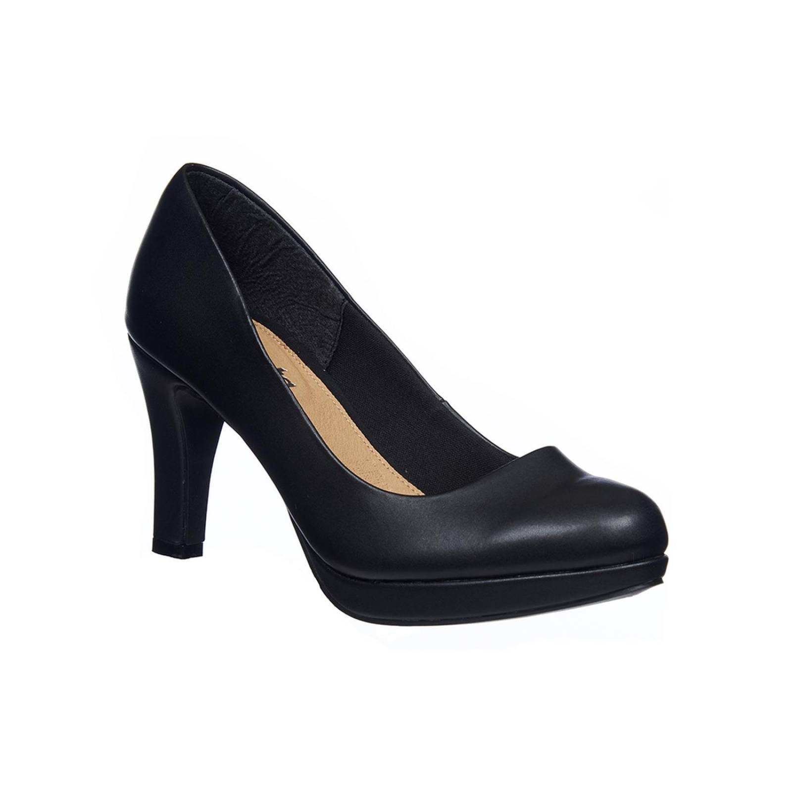 Zapatillas Para Mujer Formales Tipo Piel Negro Lisas