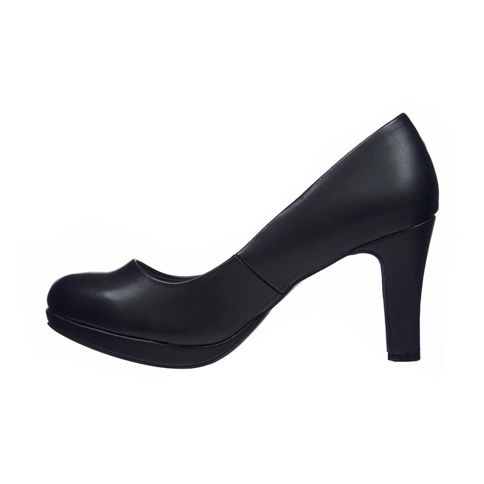 Zapatillas Para Mujer Formales Tipo Piel Negro Lisas