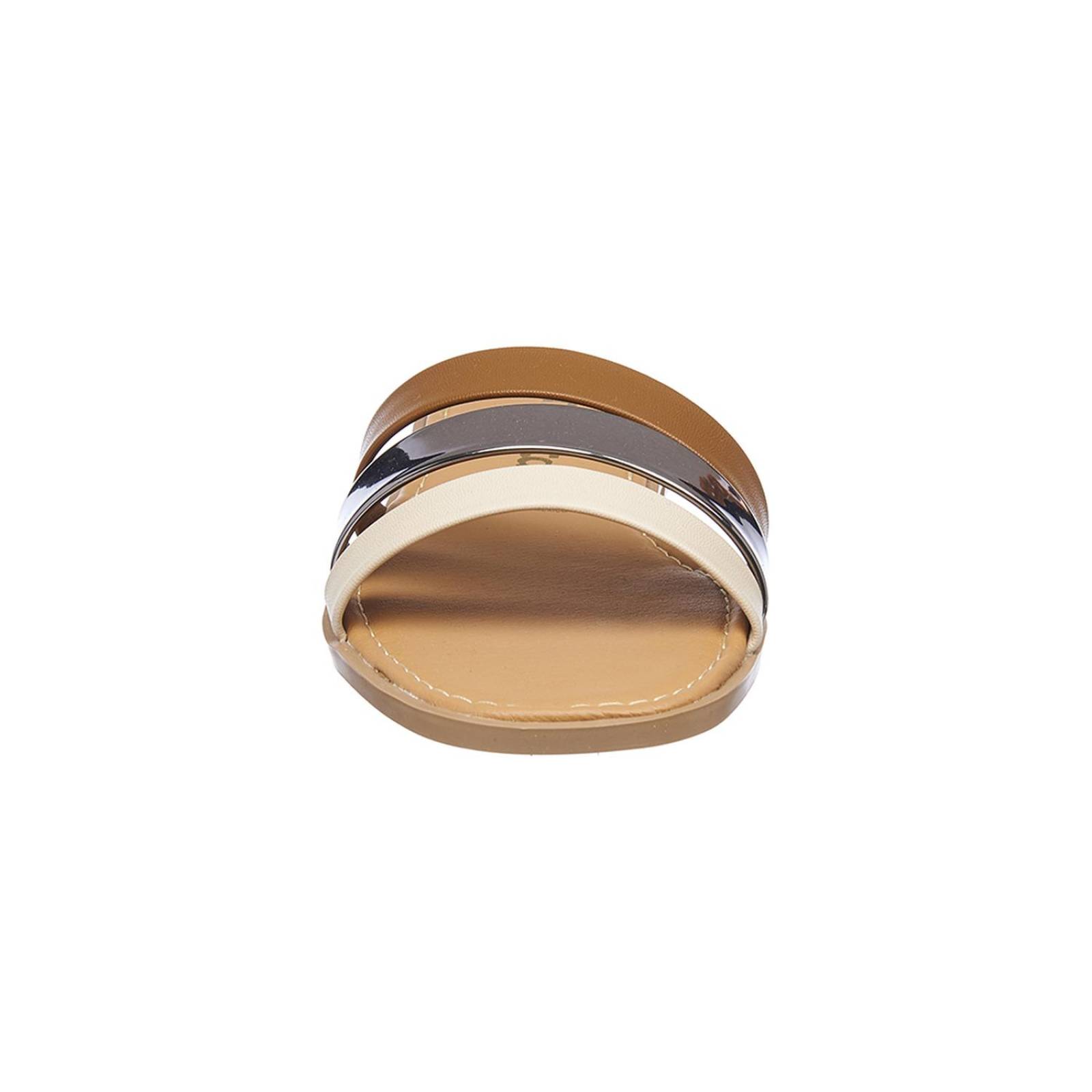 Sandalias Para Mujer Basicas Tipo Piel Camel Cómoda