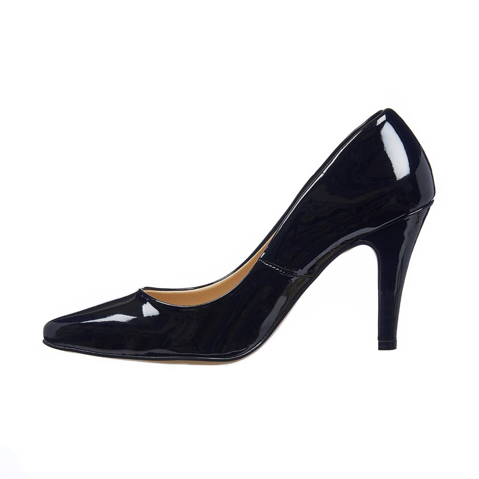 Zapatillas Para Mujer De Charol Negro Formales