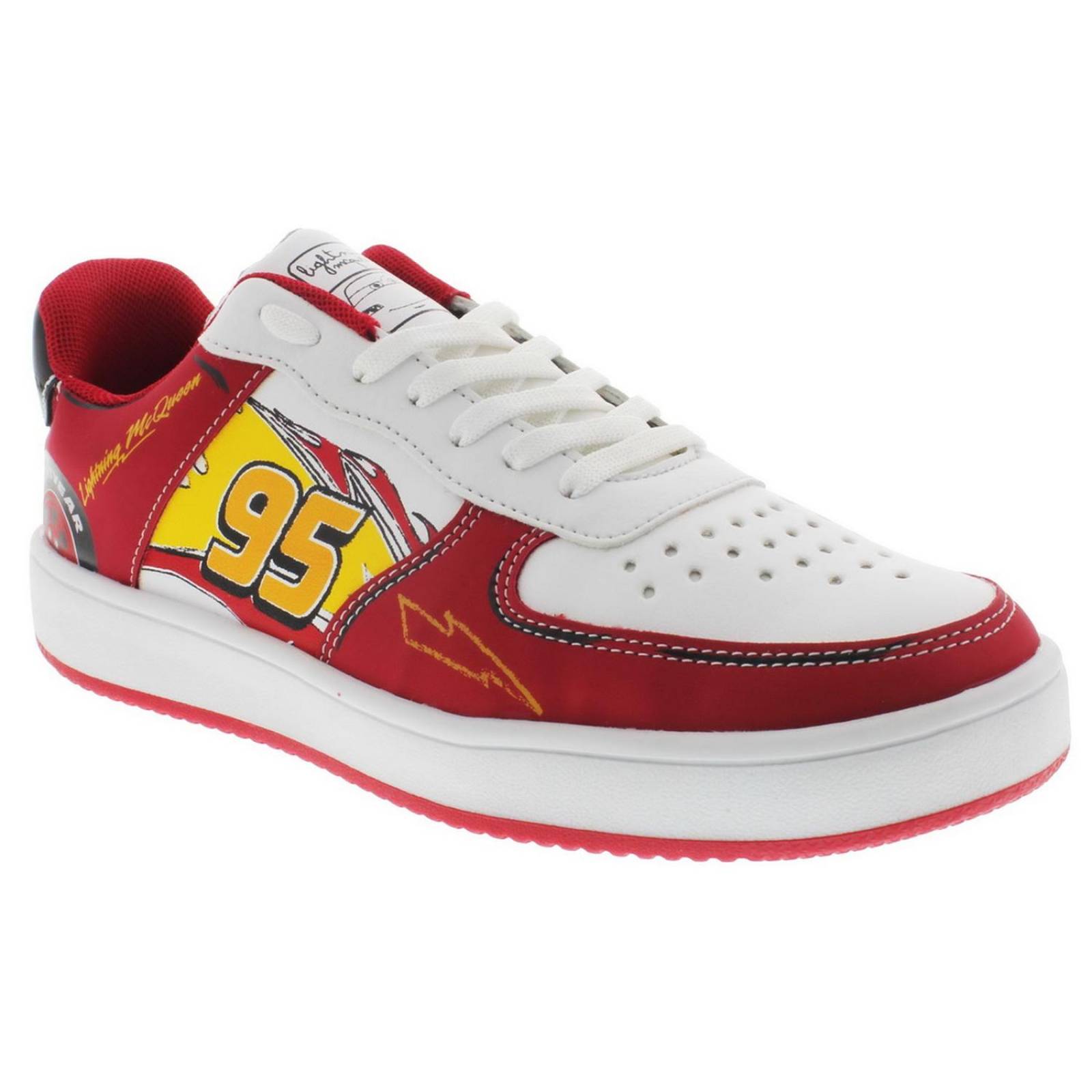 Tenis Para Niños Disney Cars Rayo rayo mcqueen Blanco 