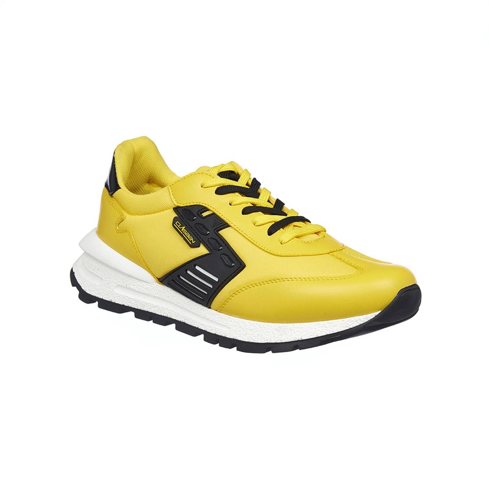 Tenis Casuales Para Hombre Textil Amarillo Cómodos 