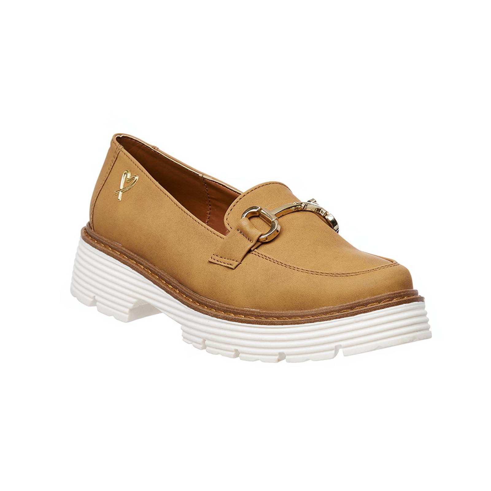 Mocasines Para Mujer Con Plataforma Modernos Camel 