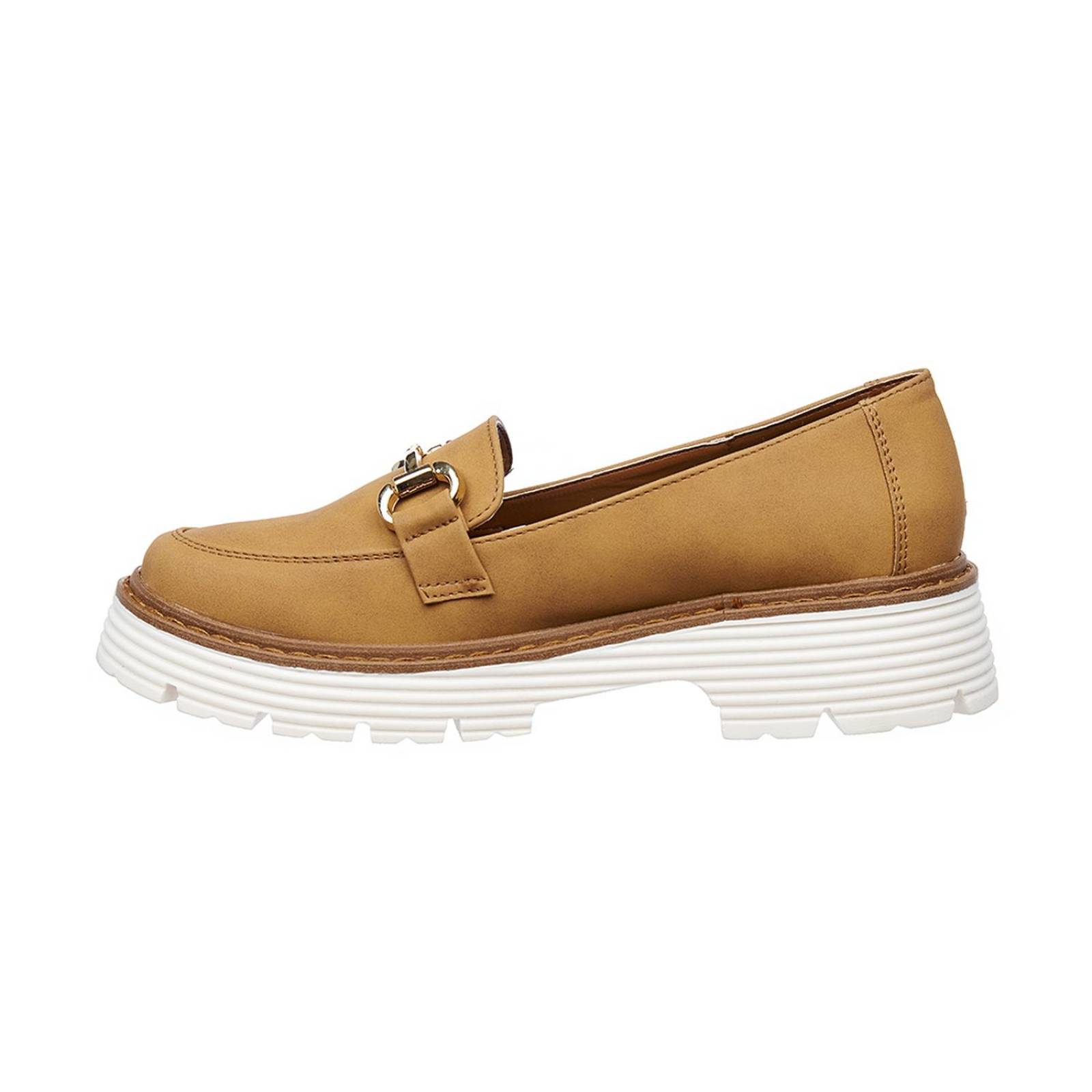 Mocasines Para Mujer Con Plataforma Modernos Camel 
