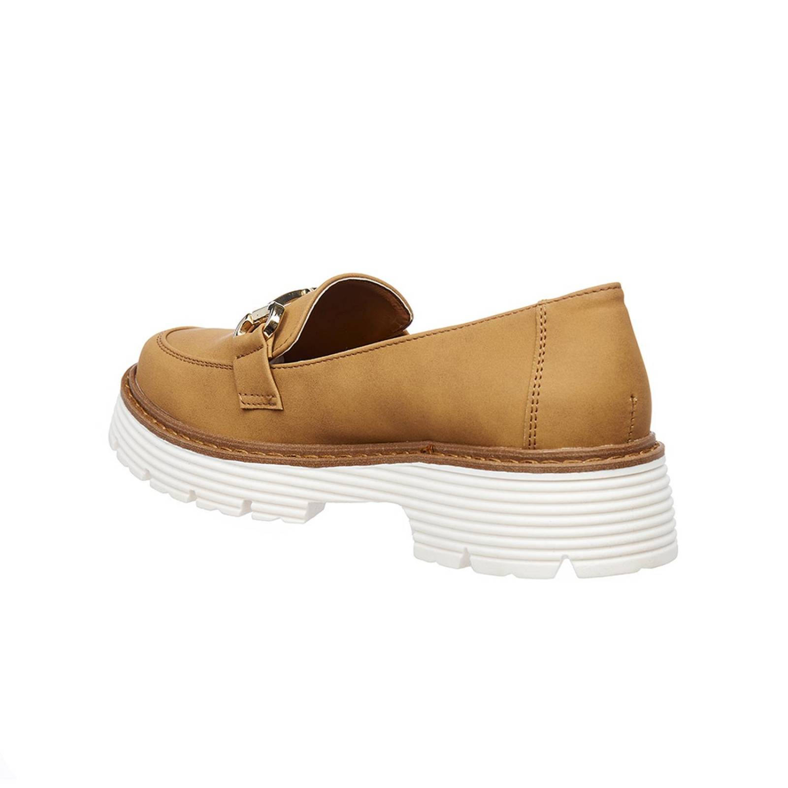 Mocasines Para Mujer Con Plataforma Modernos Camel 