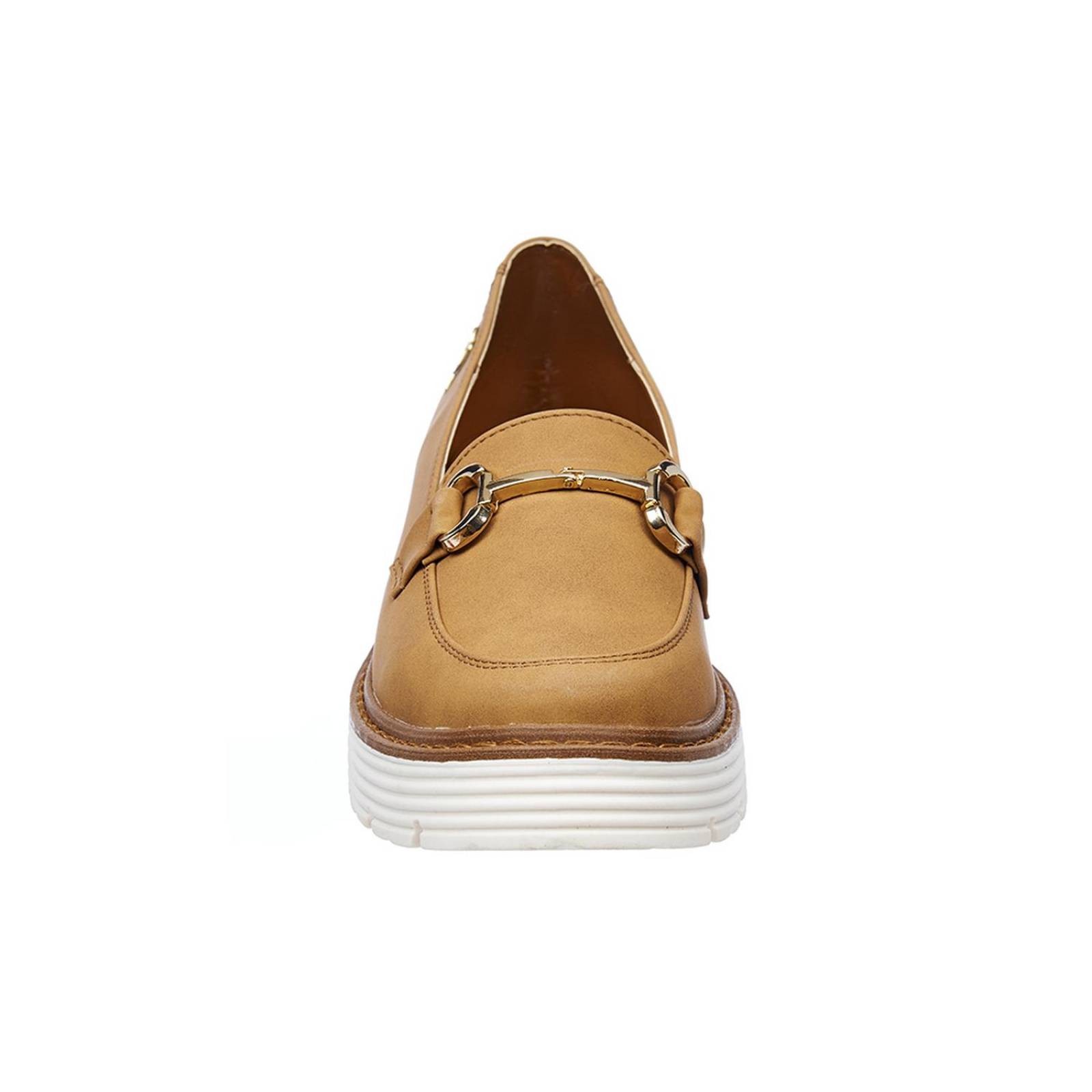 Mocasines Para Mujer Con Plataforma Modernos Camel 