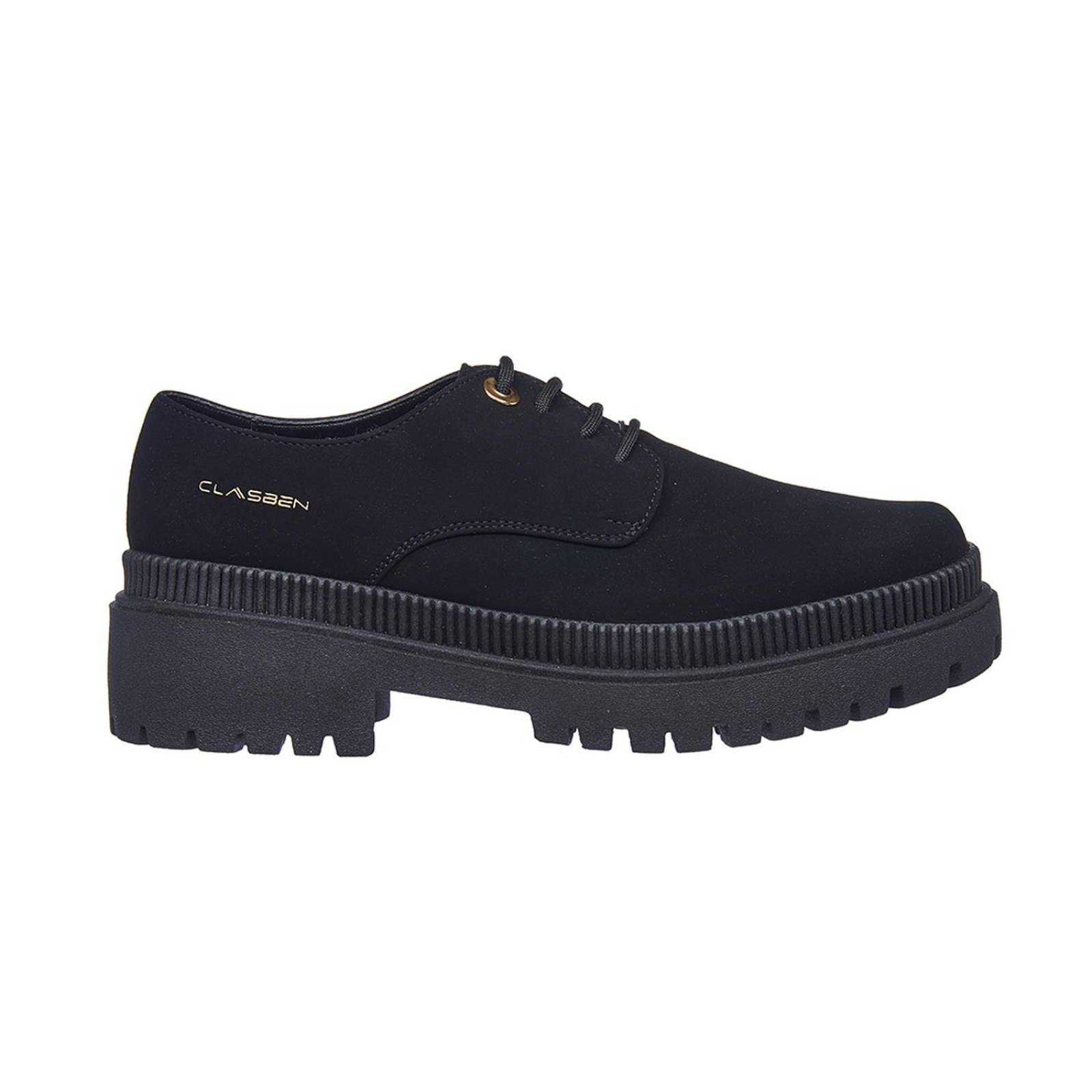 Zapatos Creepers Para Mujer Tipo Ante Negro Casuales 