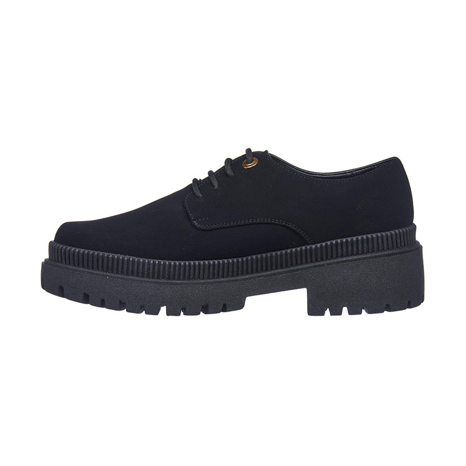 Zapatos Creepers Para Mujer Tipo Ante Negro Casuales 