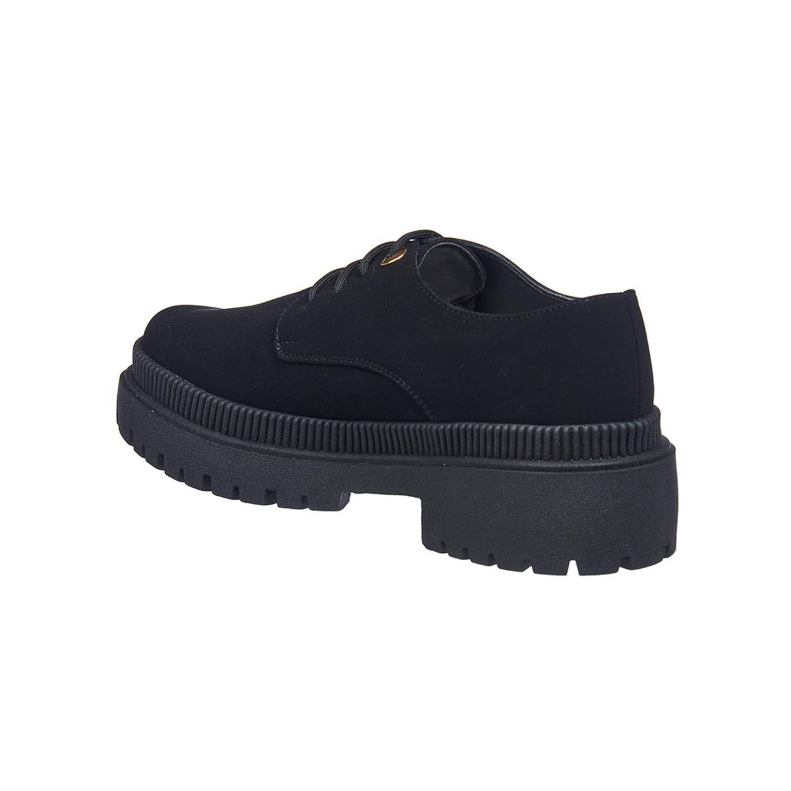Zapatos Creepers Para Mujer Tipo Ante Negro Casuales 