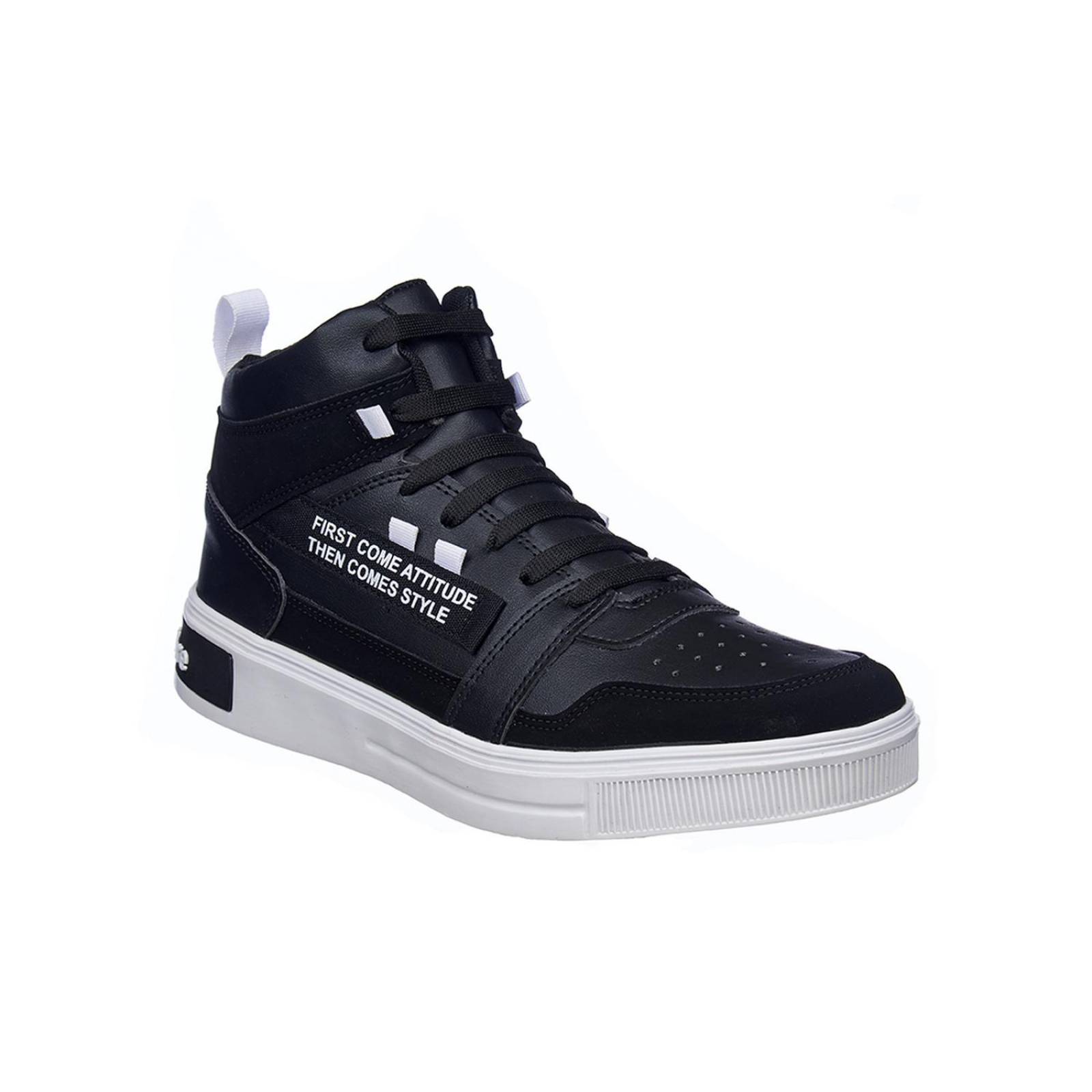 Tenis Para Hombre En Botín Diseño Urbano Clásicos Negro 