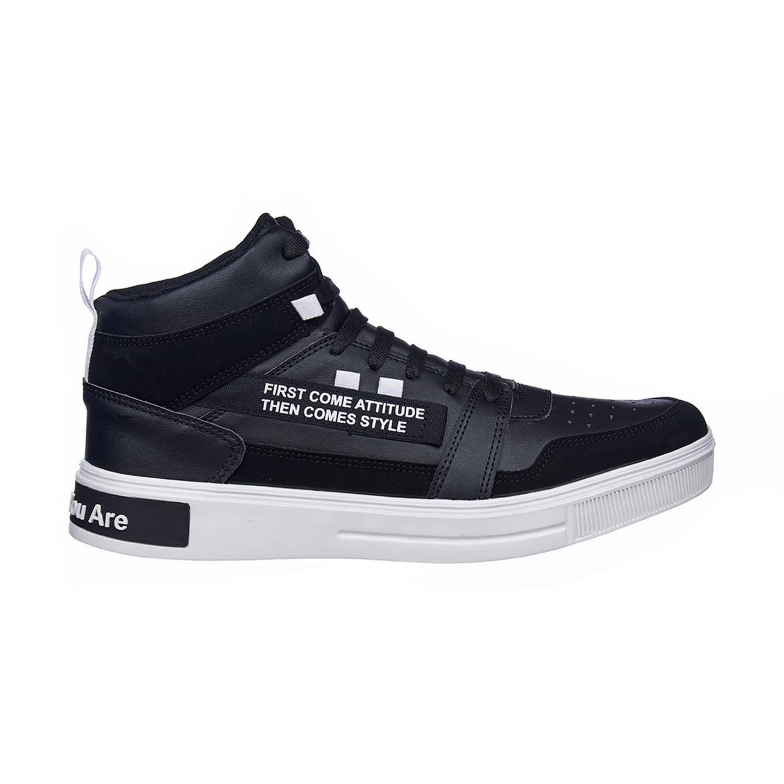 Tenis Para Hombre En Botín Diseño Urbano Clásicos Negro 