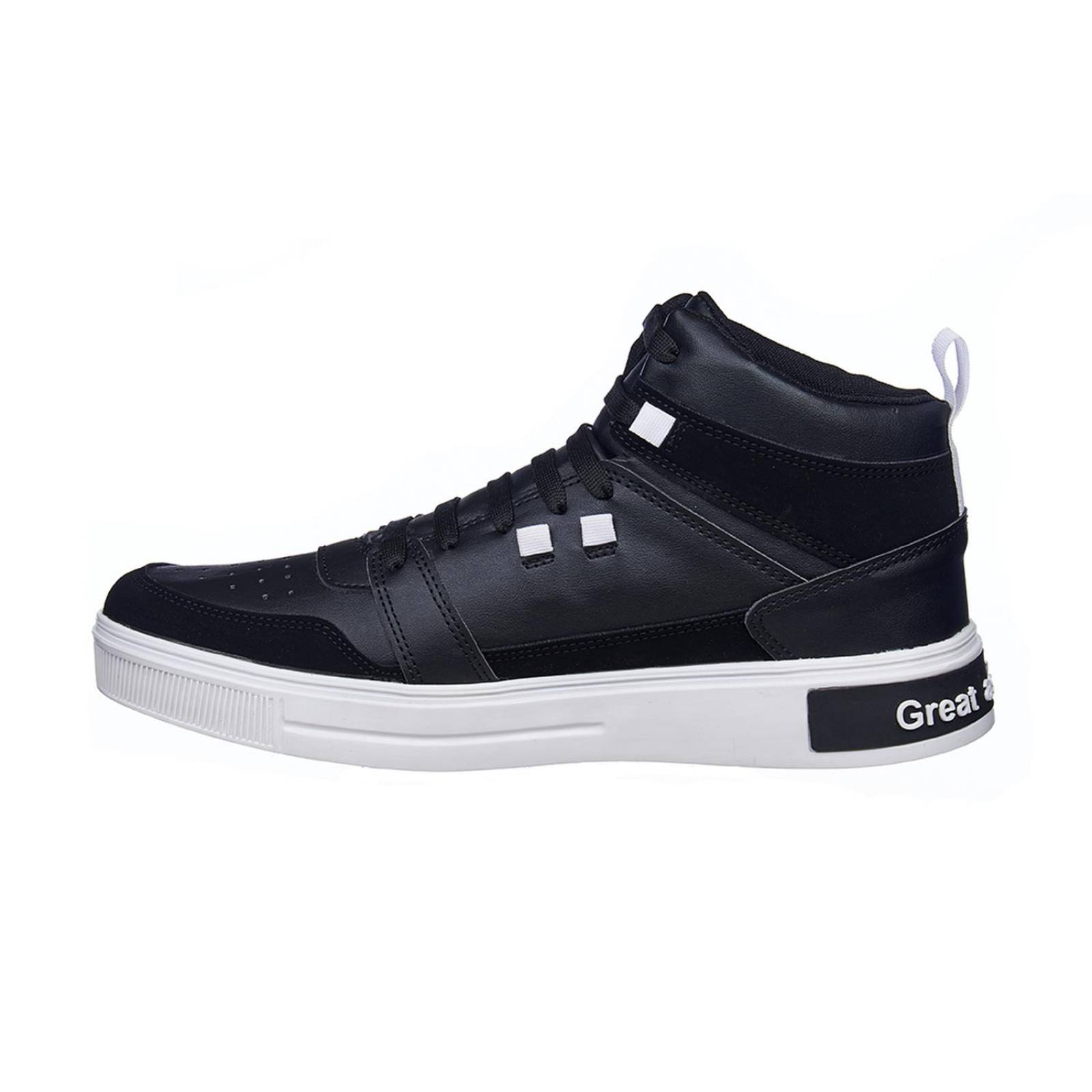 Tenis Para Hombre En Botín Diseño Urbano Clásicos Negro 