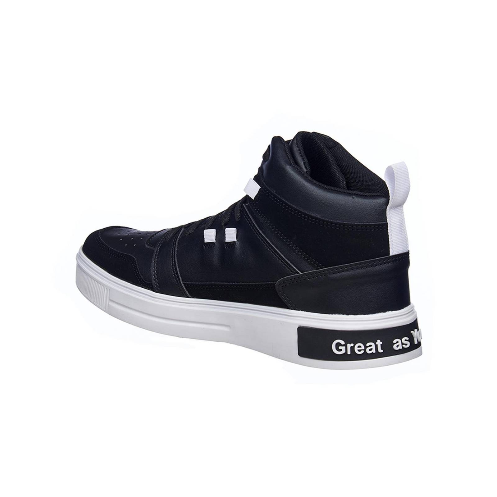 Tenis Para Hombre En Botín Diseño Urbano Clásicos Negro 