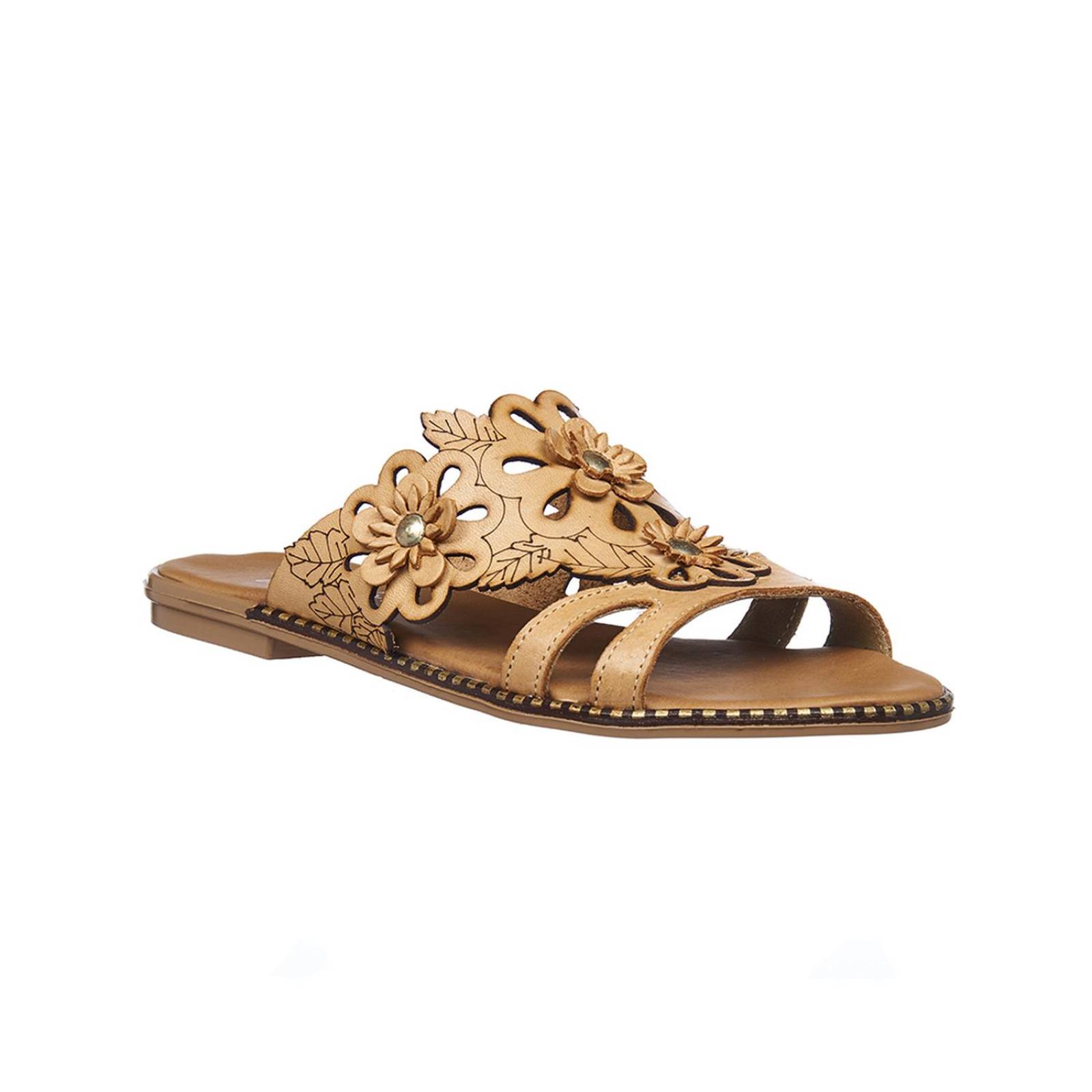 Sandalias Mujer Diseño Artesanal Flores De Piso Casuales 