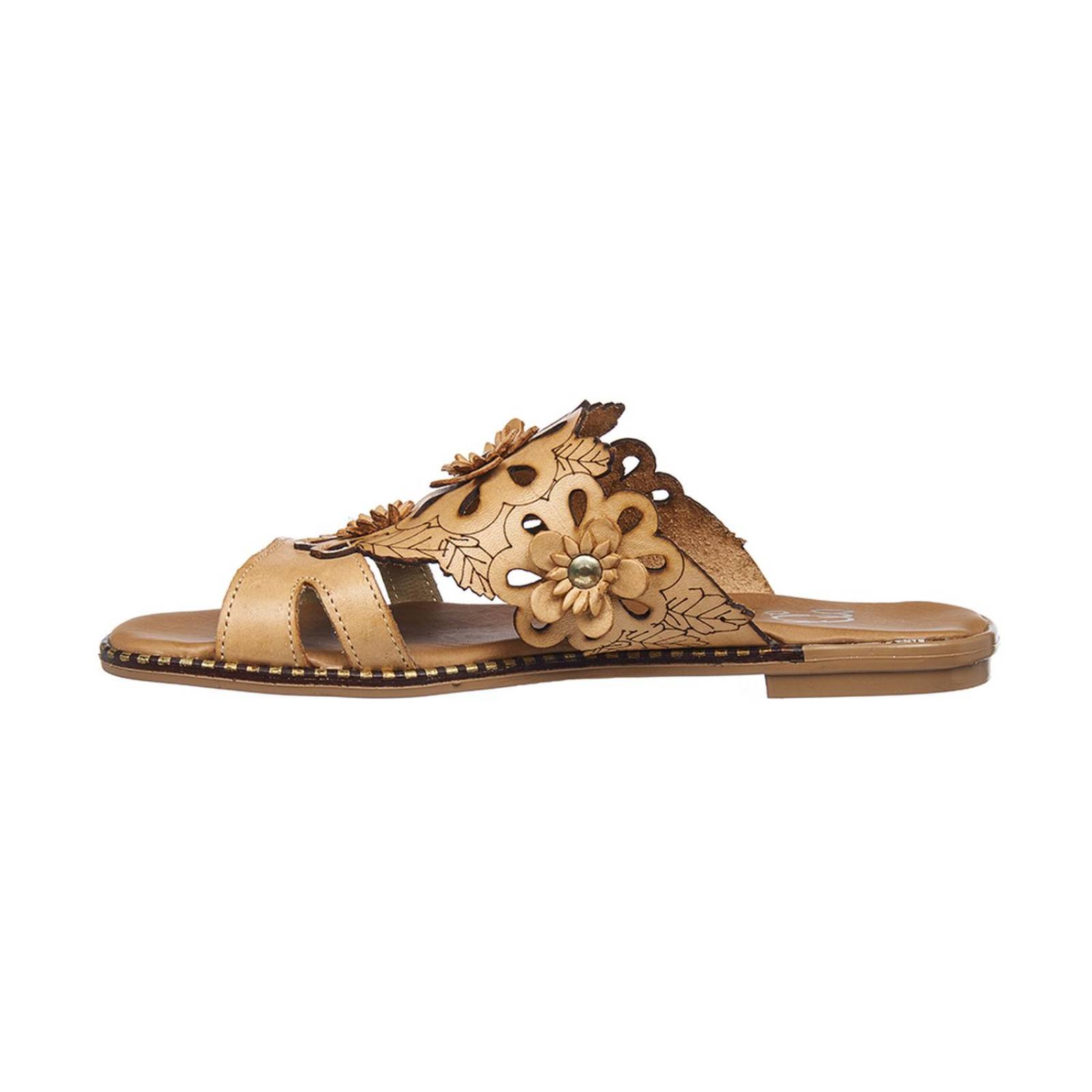 Sandalias Mujer Diseño Artesanal Flores De Piso Casuales 