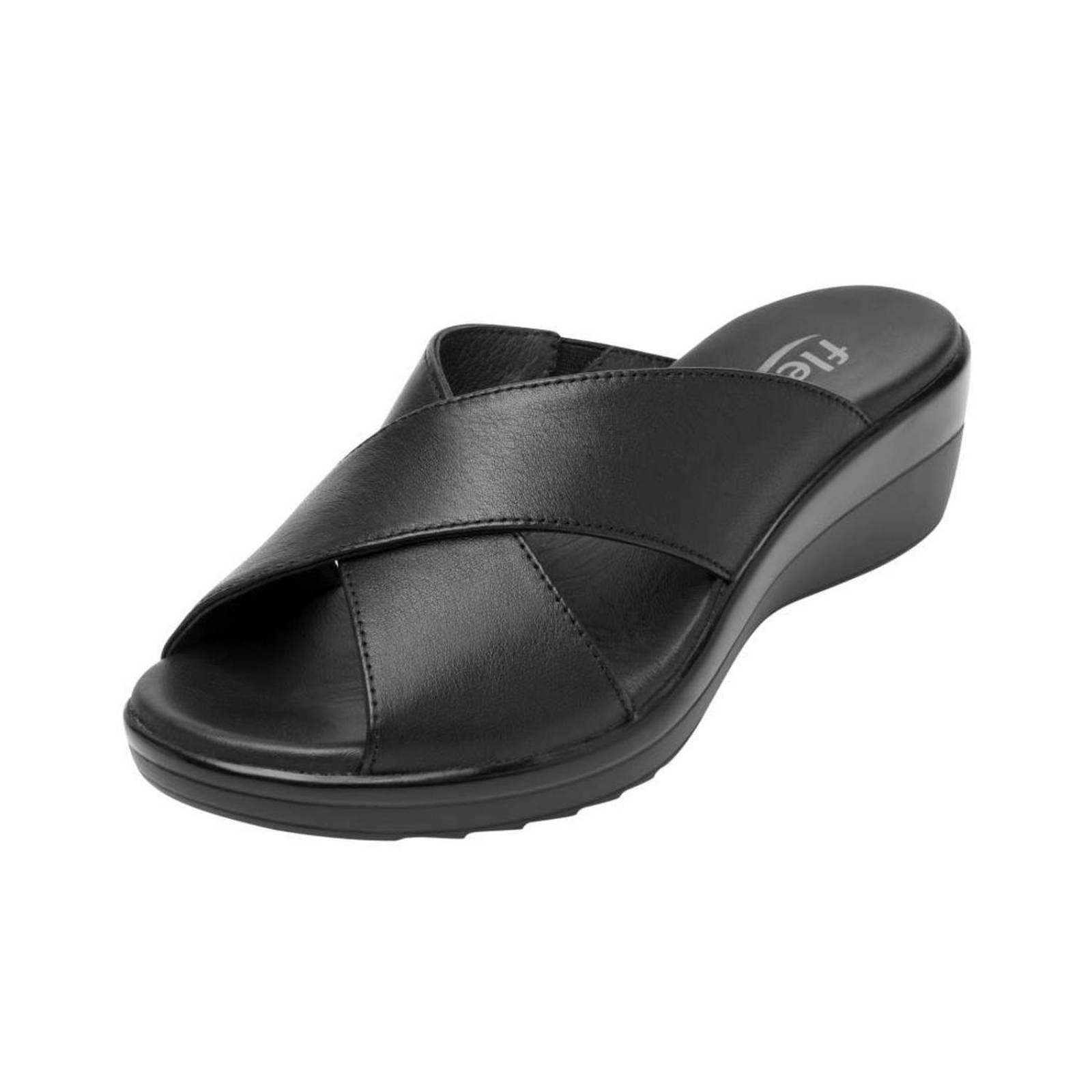 Sandalias Flexi Mujer Estilo 116011 Negro Con Plataforma 