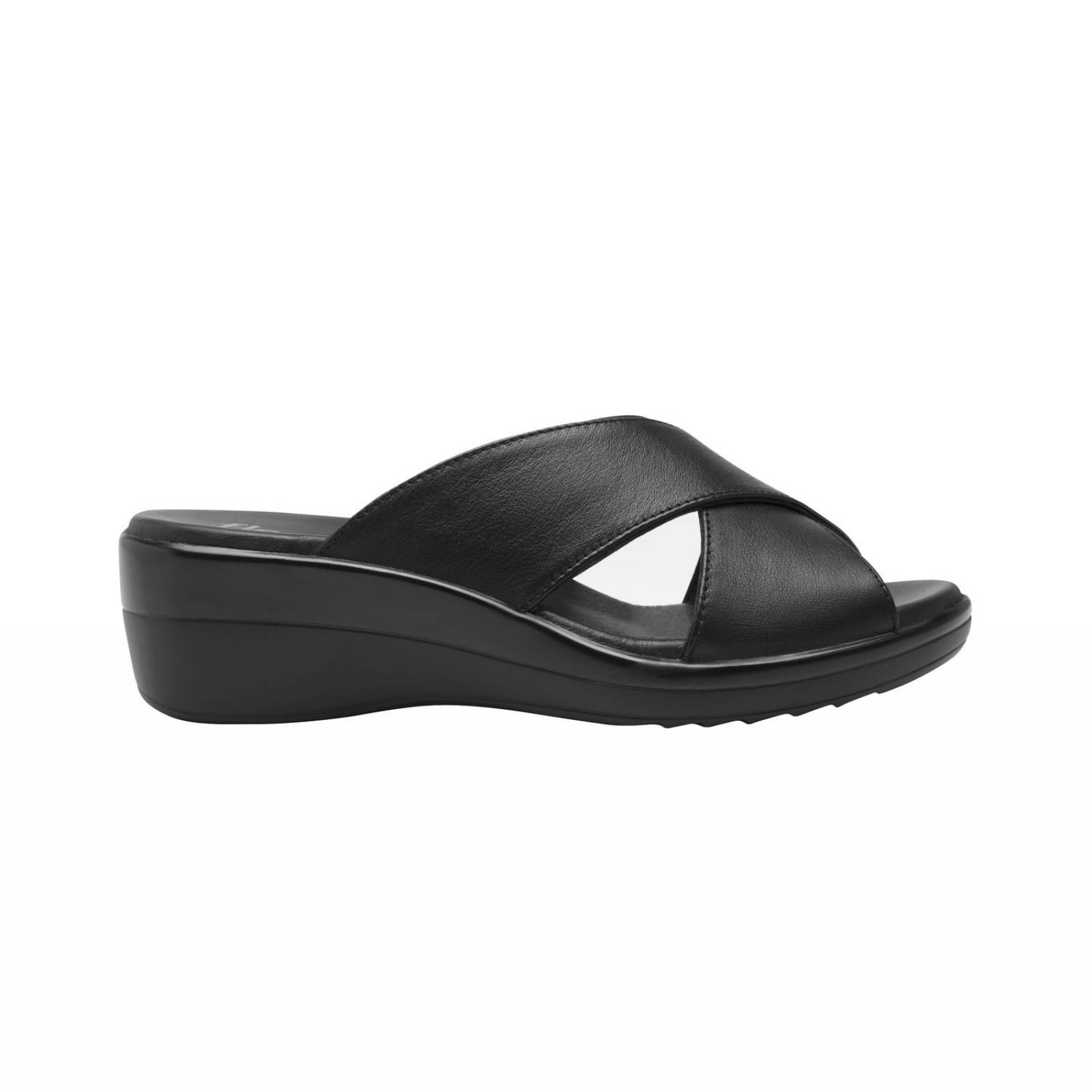 Sandalias Flexi Mujer Estilo 116011 Negro Con Plataforma 