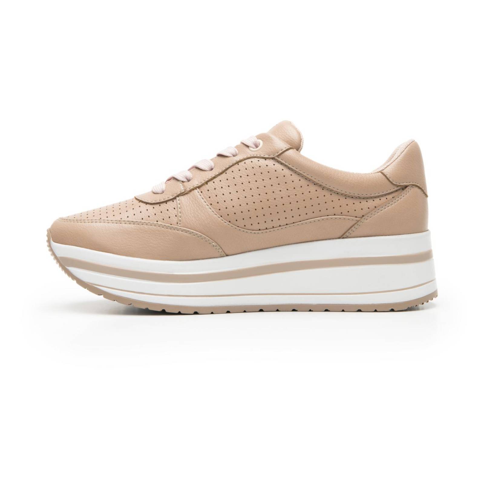 Tenis Casuales Flexi Para Mujer Estilo 101011 Piel Rosa 