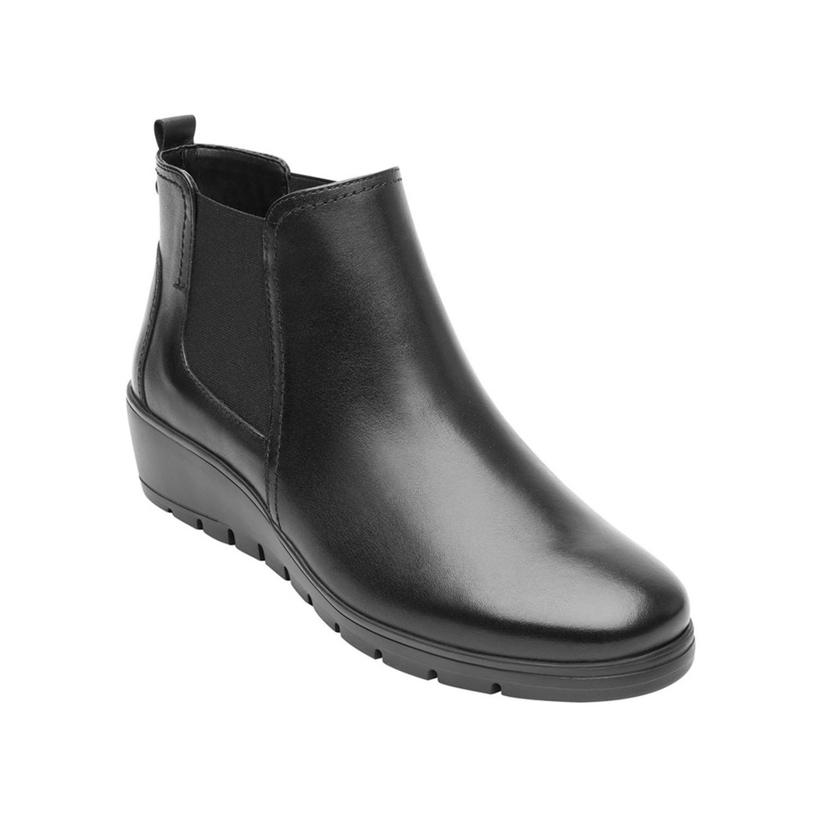 Botines Flexi Para Mujer Negro Estilo 104814 Piel 