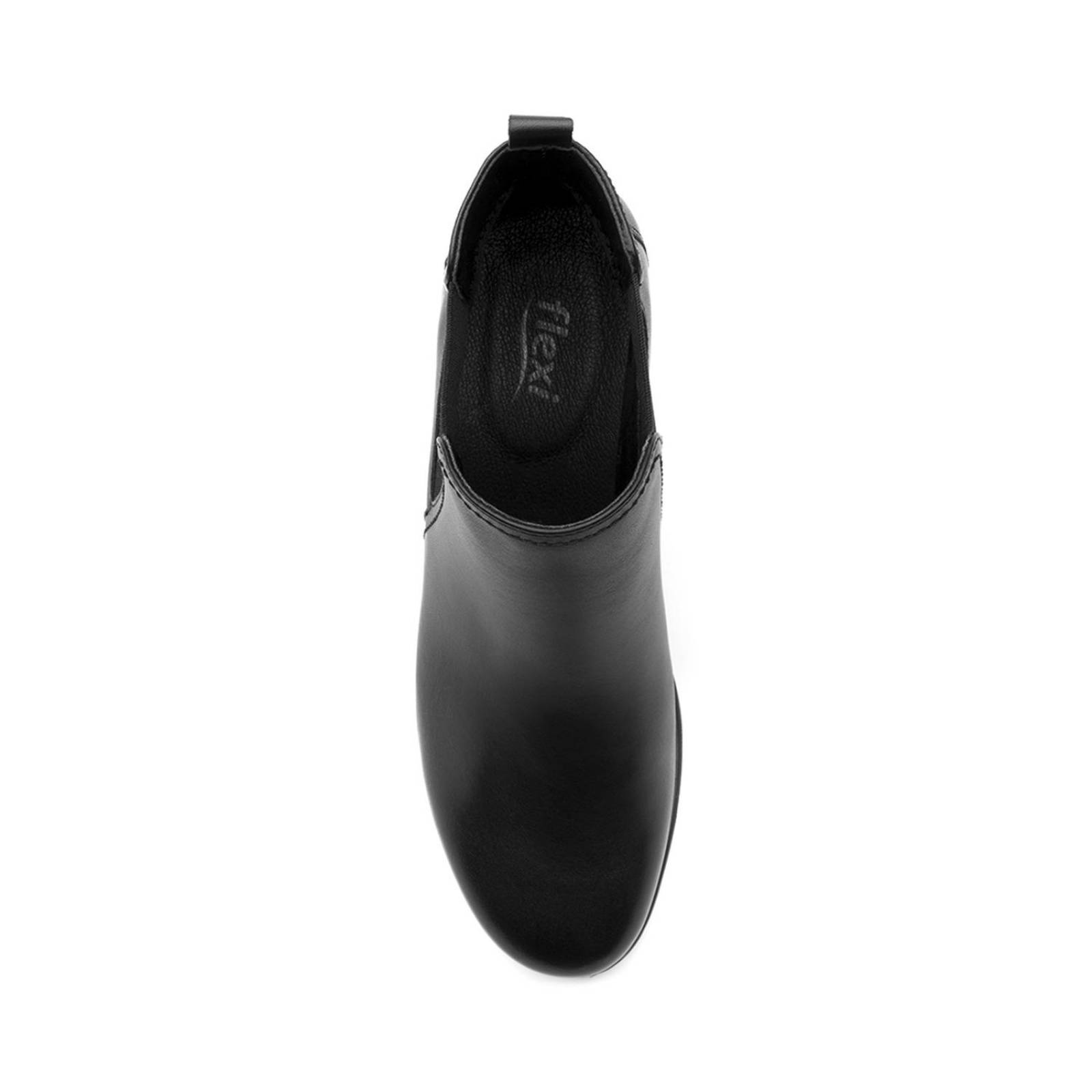 Botines Flexi Para Mujer Negro Estilo 104814 Piel 