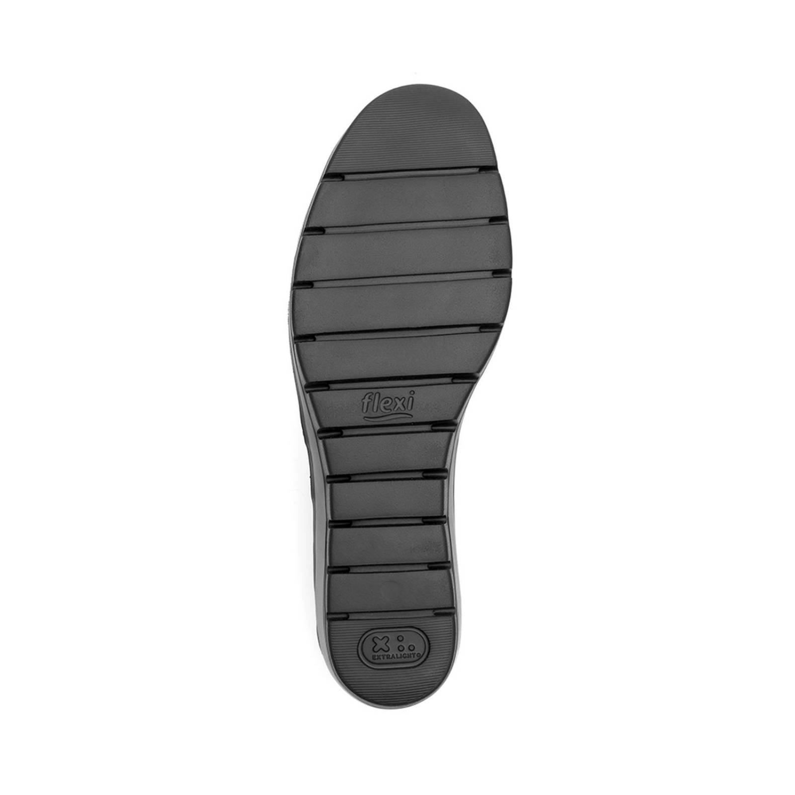 Botines Flexi Para Mujer Negro Estilo 104814 Piel 