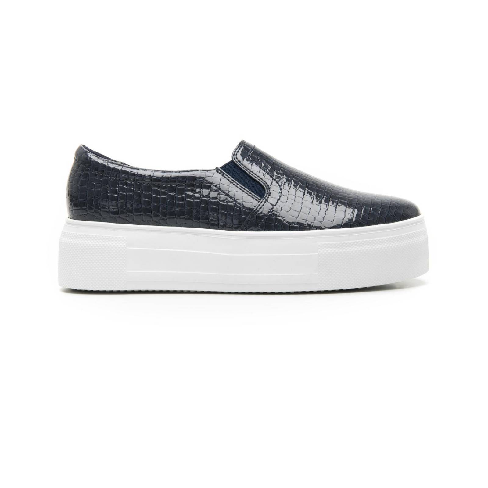 Tenis Slip On Flexi Para Mujer Estilo 125403 Marino 