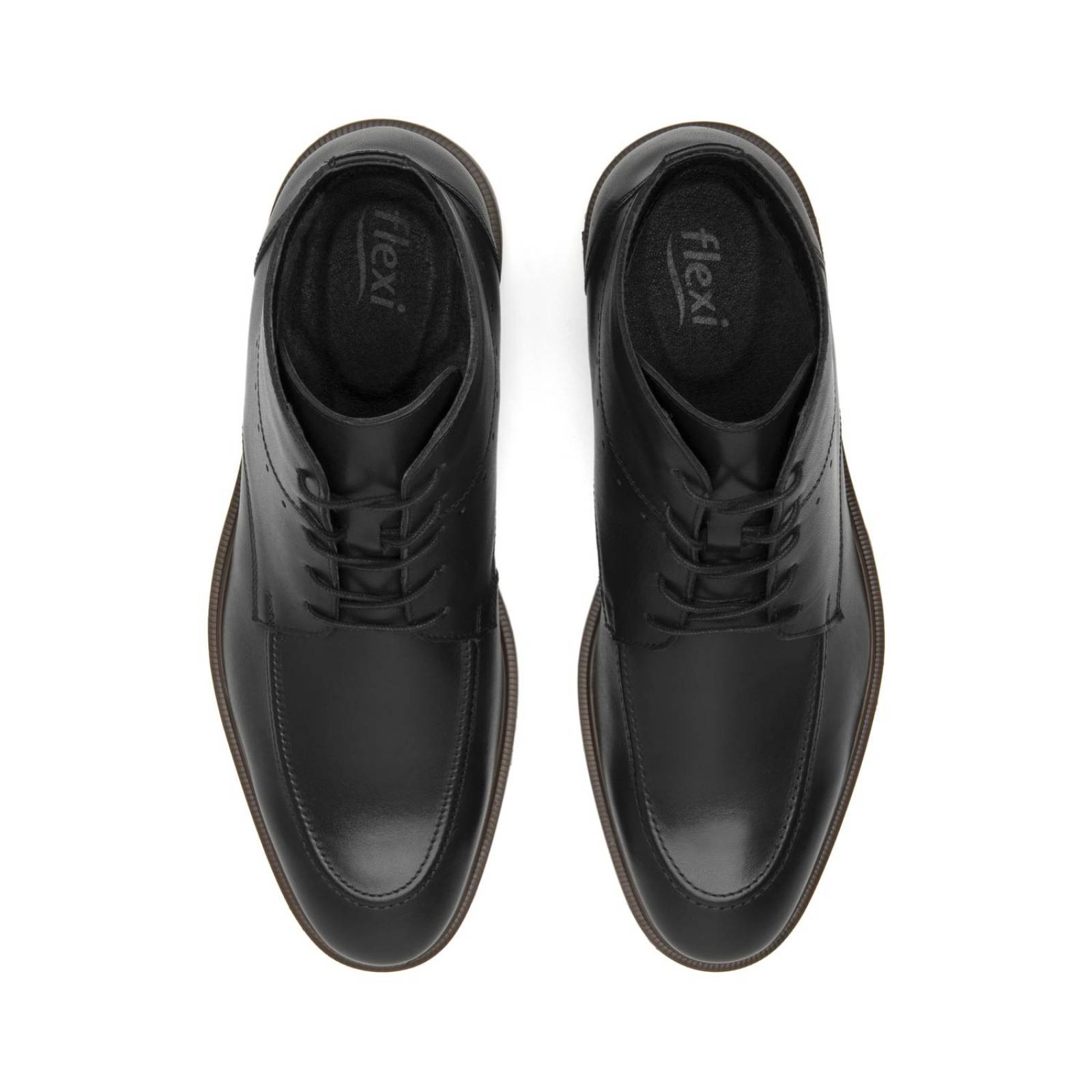 Botines Flexi Para Hombre Estilo 400114 Casuales Negro 