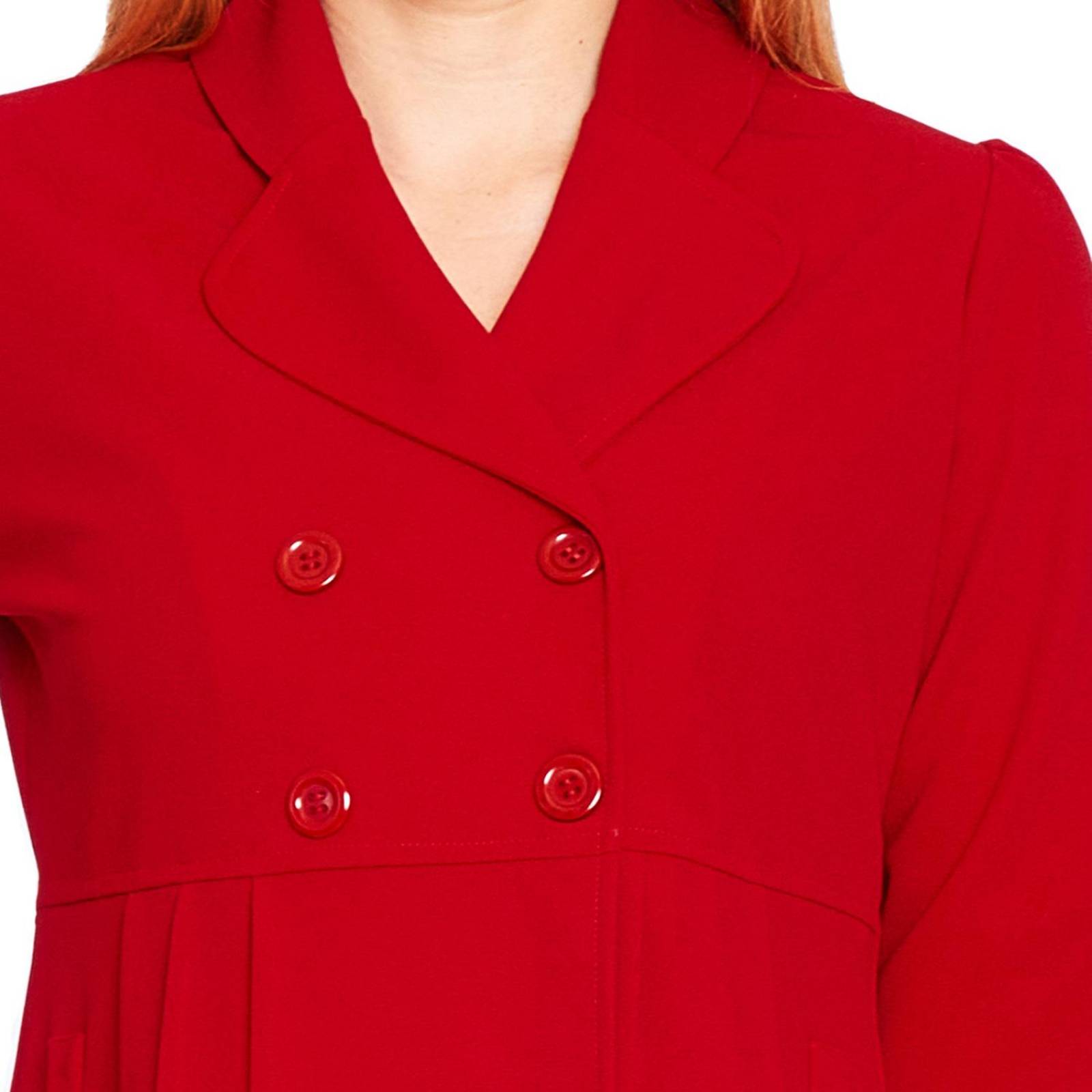 Saco Cruzado Mujer Con Botones Casual Formal Rojo