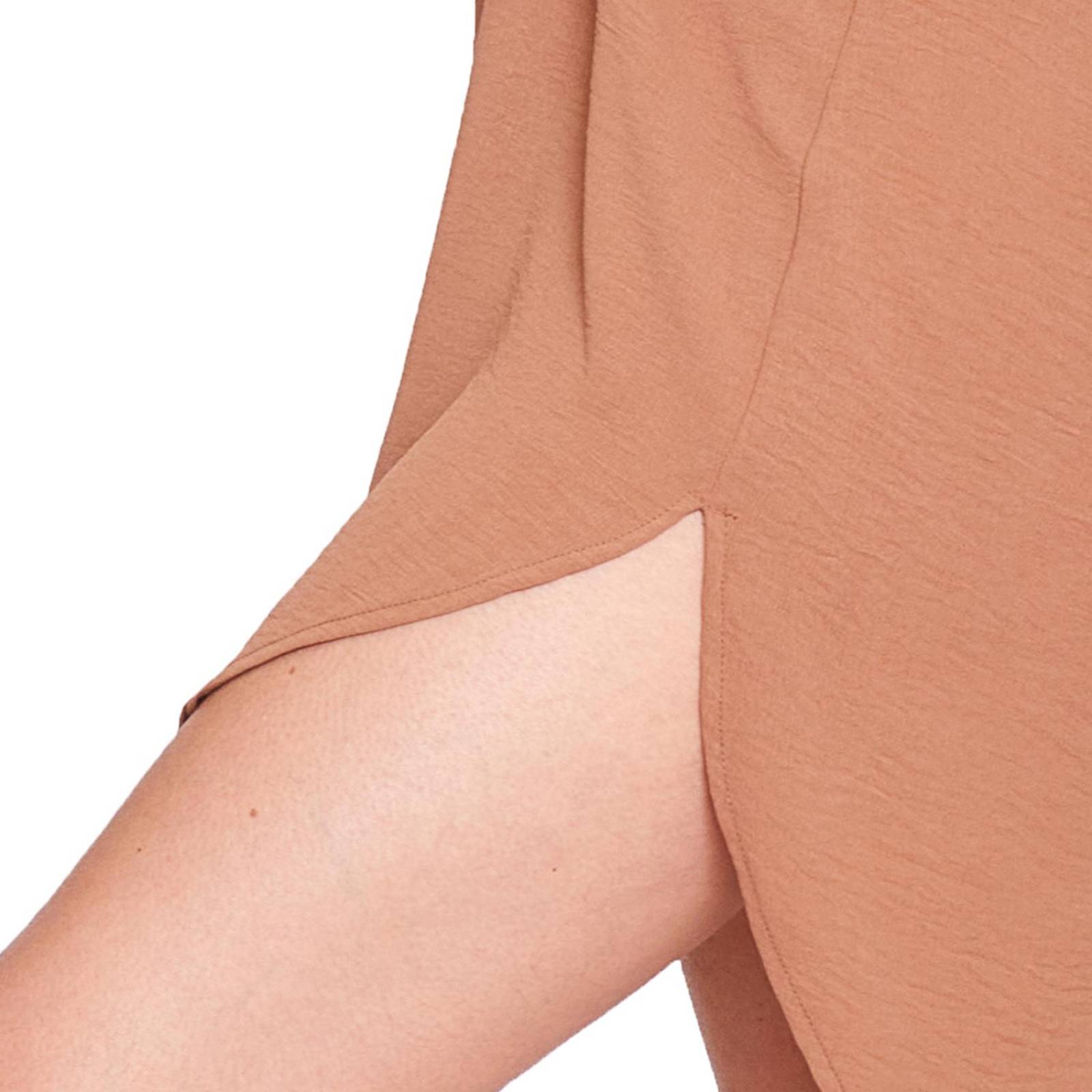 Vestido Camisero Mujer Manga Larga Camello Casual 