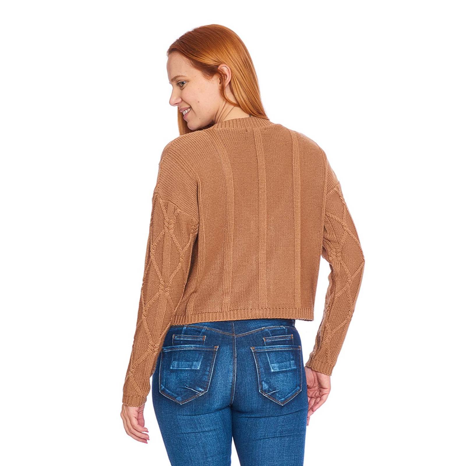 Sueter Con Botones Dama Mujer Sweater Camel Holgado
