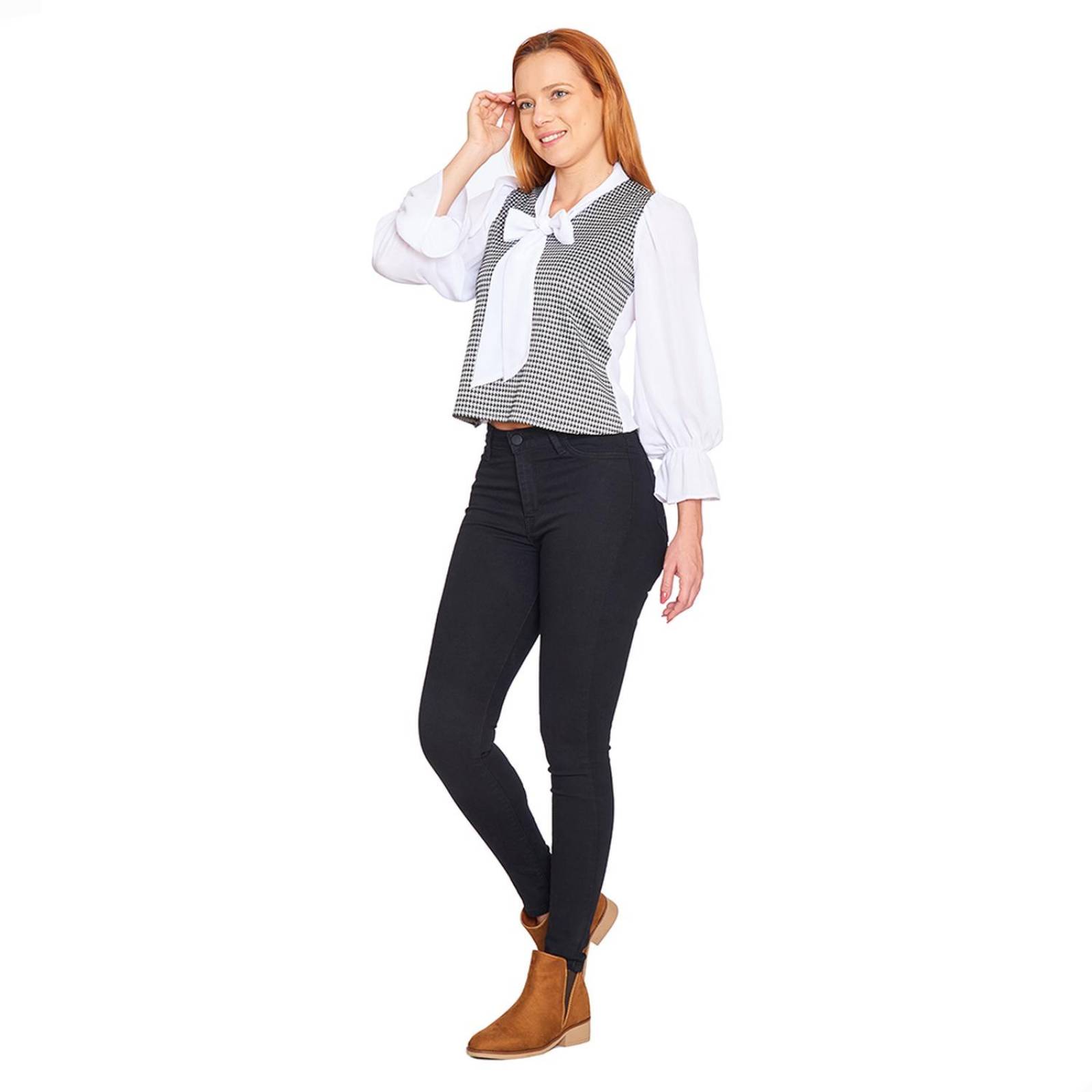 Blusa Con Corbata Mujer De Vestir Formal Casual Blanco