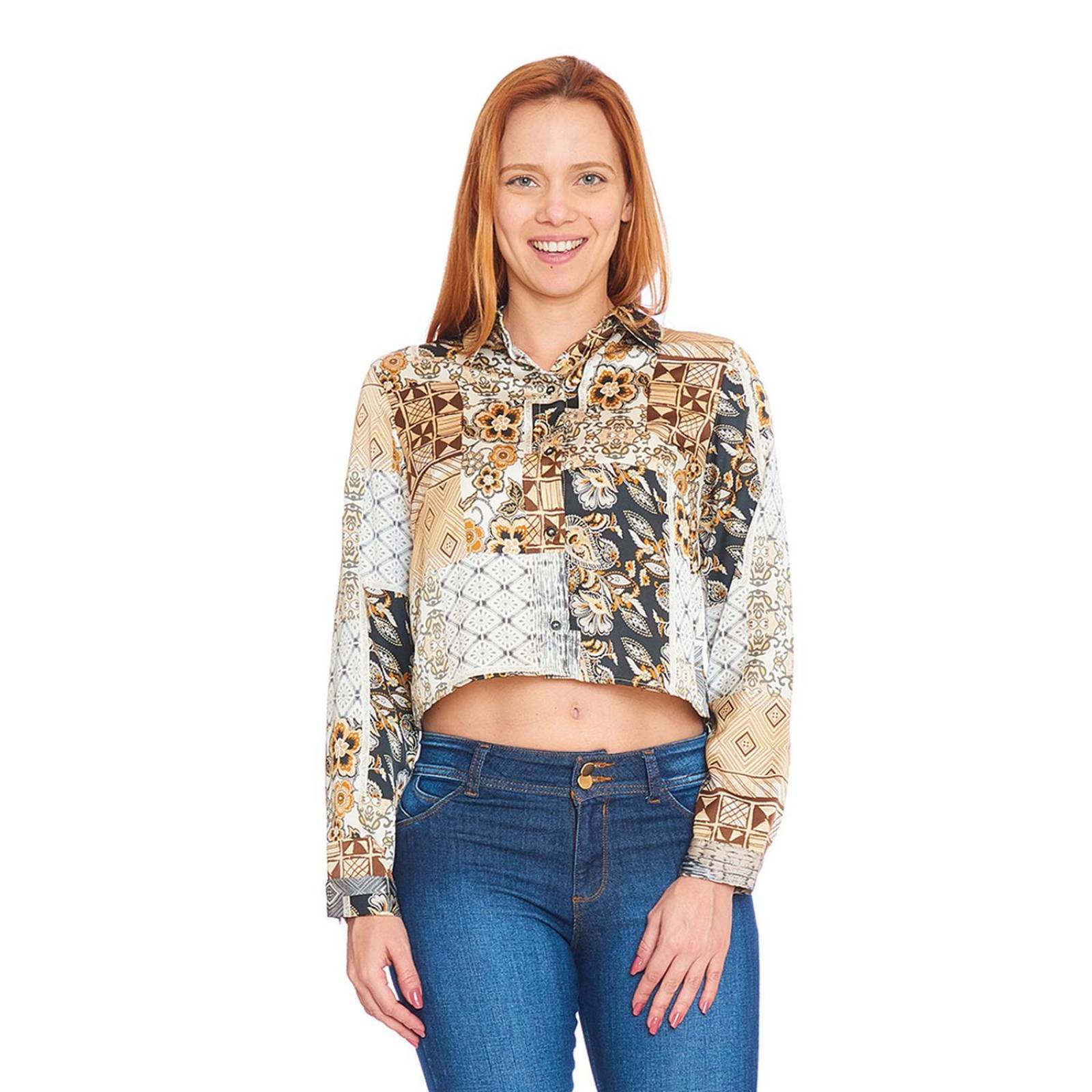 Blusa Moda Mujer Casual Elegante Estampado Moda Buchon 