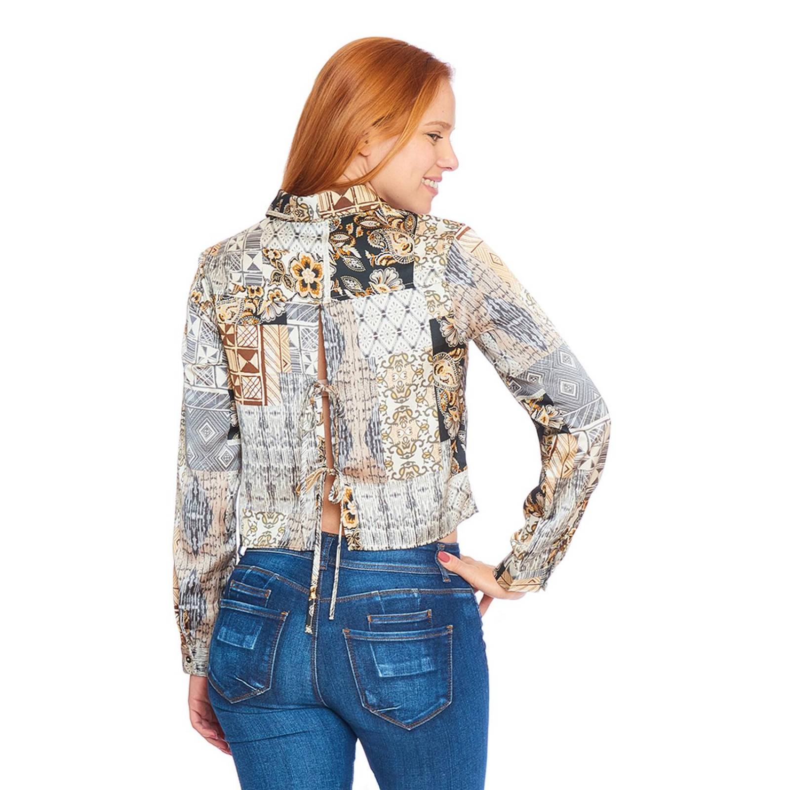Blusa Moda Mujer Casual Elegante Estampado Moda Buchon 