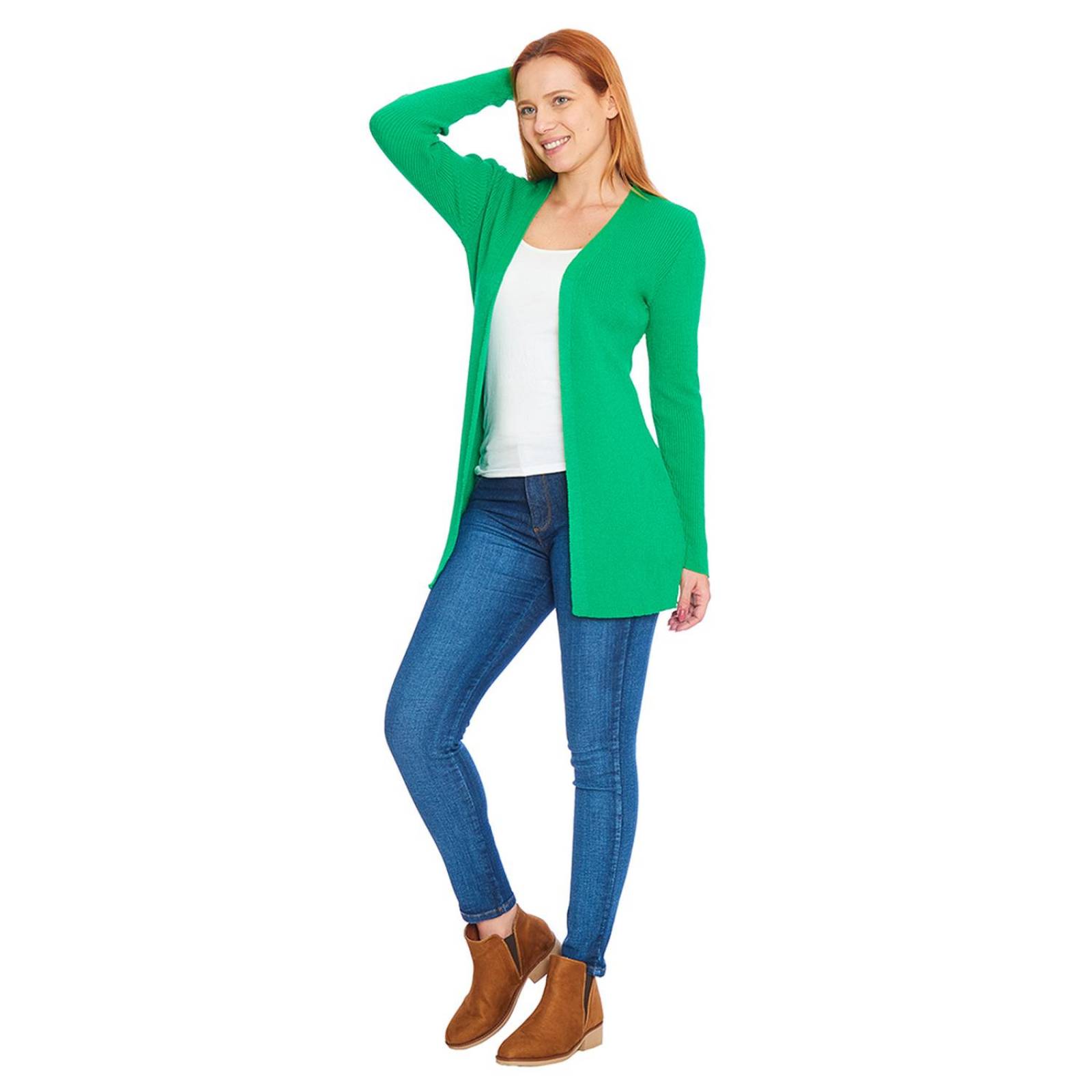Ensamble Suave Mujer Moda Invierno Casual Verde 