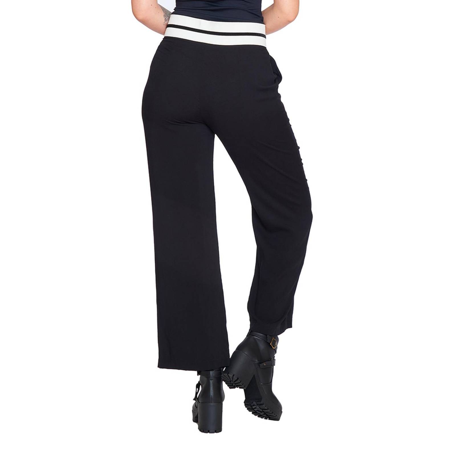 Pantalon negro casual mujer hot sale