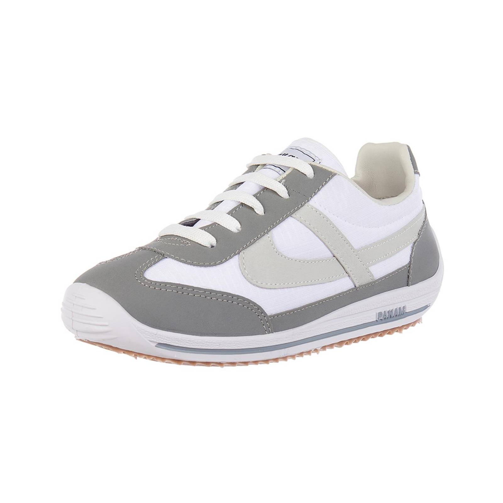 Tenis Panam Hombre Clásico Basics Textil Blanco Gris 086